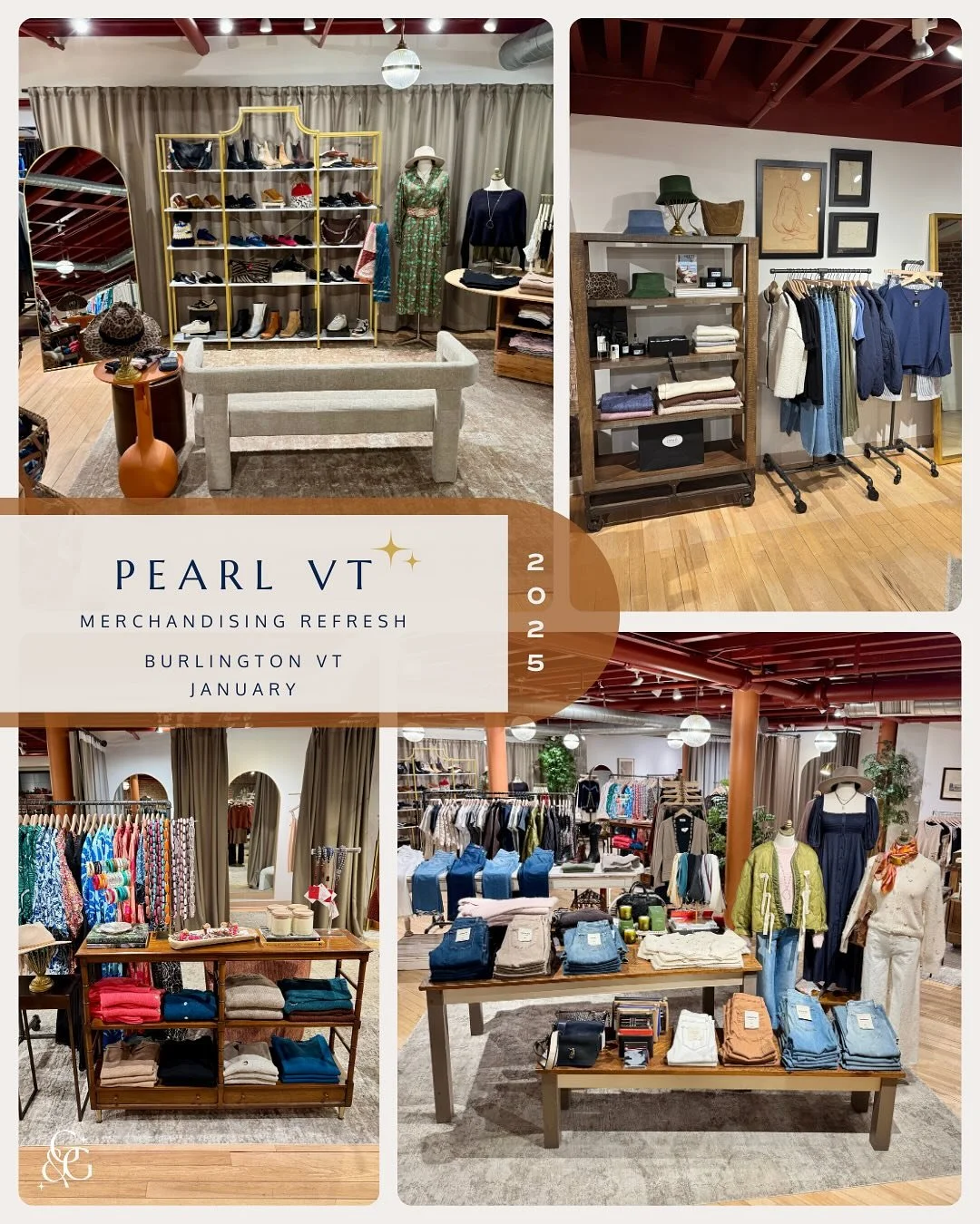 January 2025 | Seasonal merchandising for @pearl_vt | Burlington VT

The Deets &ndash;
&bull; Floor plan updates to highlight focal categories
 &bull; Focal categories | private label, shoes, resort &amp; apres ski
&bull; Refresh sale area &amp; reha