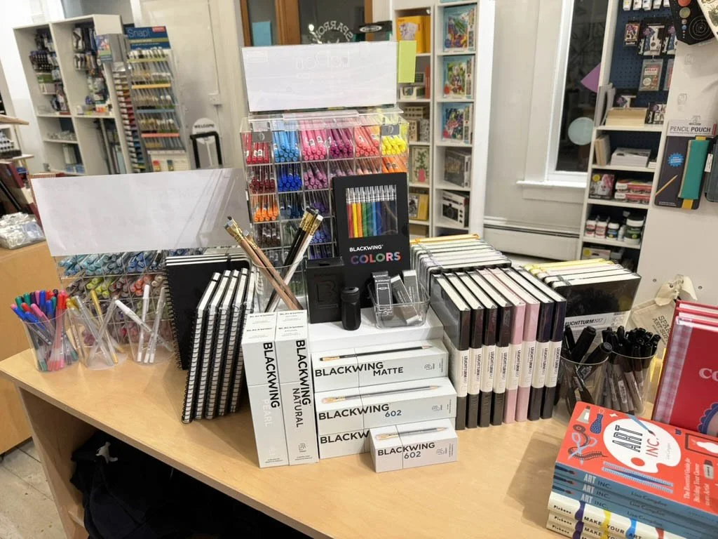 Closeup view of Blackwing product merchandised on a table - June refresh 2025