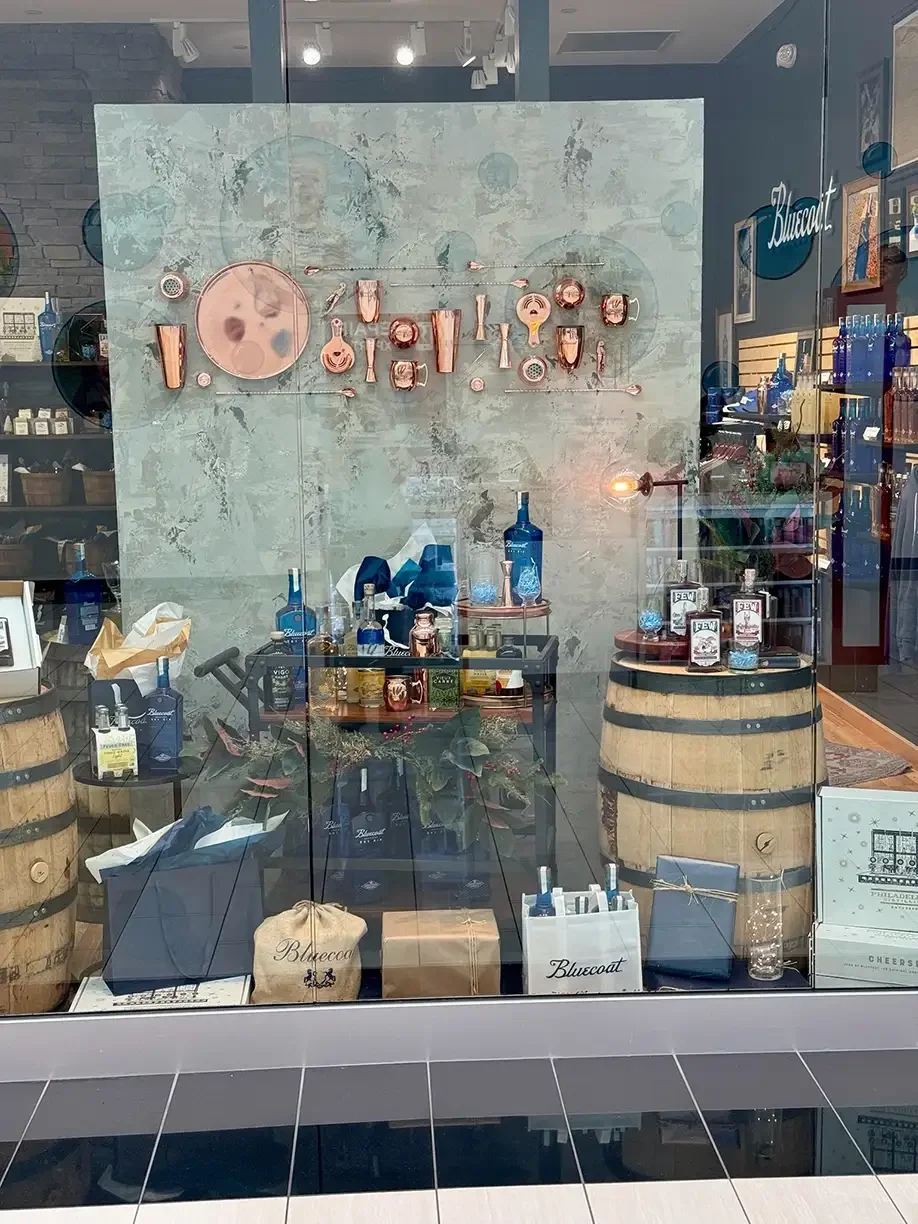 Copper Barware Window Details