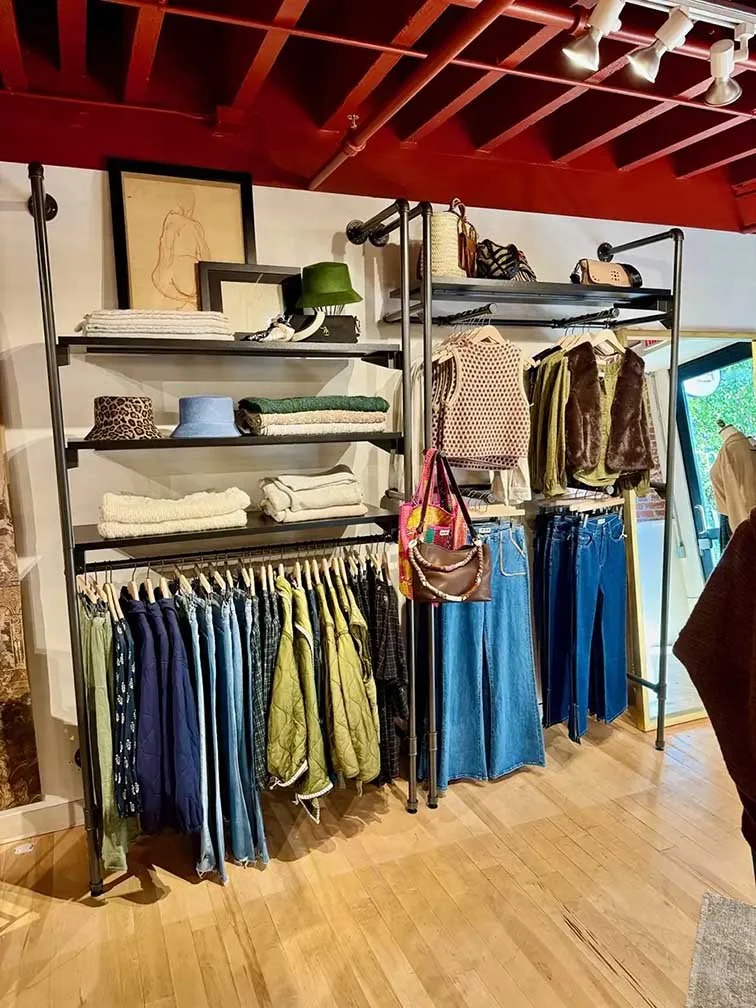 New front feature wall styled with fall outfitting