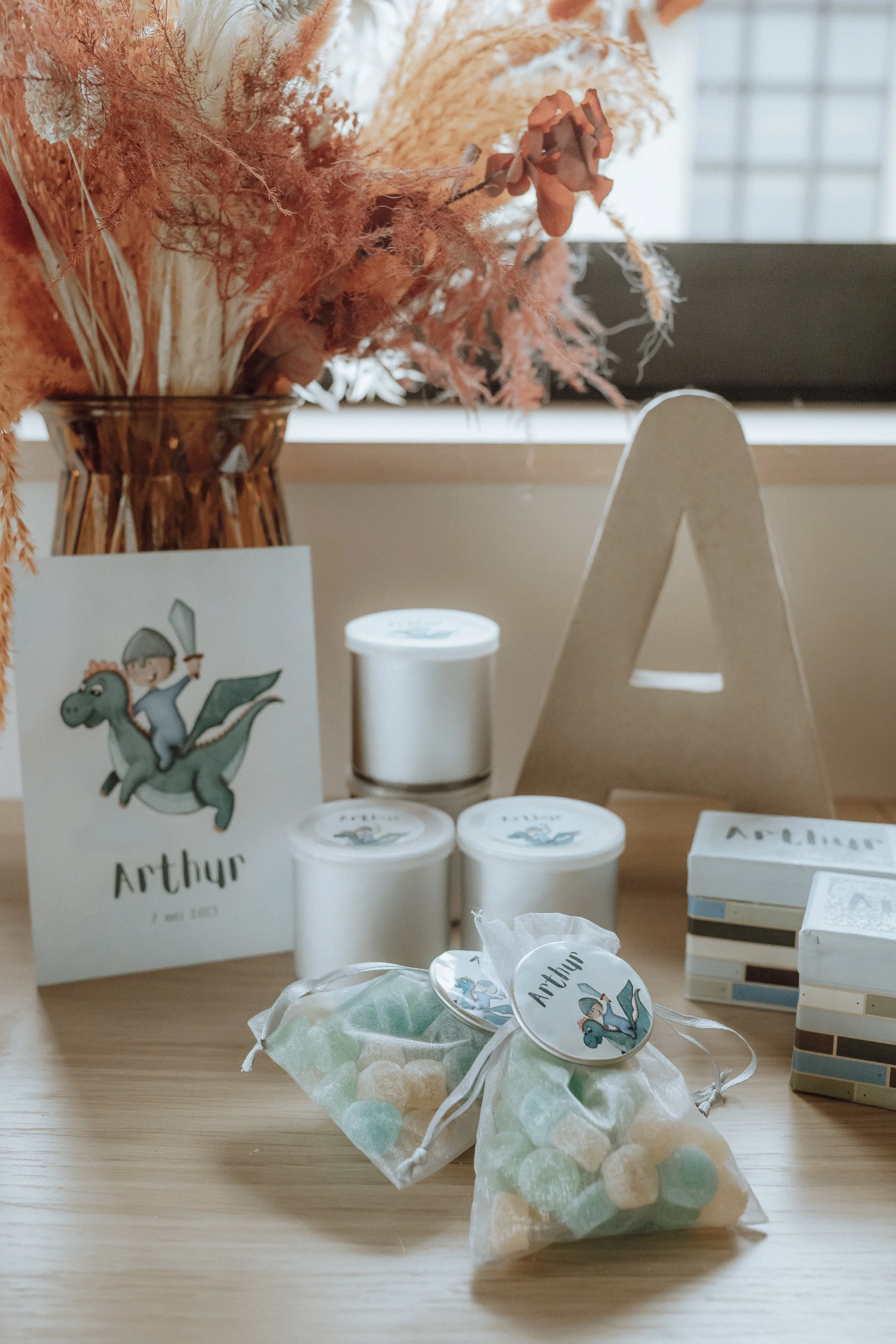 details doopsuiker tijdens een babyshoot.
