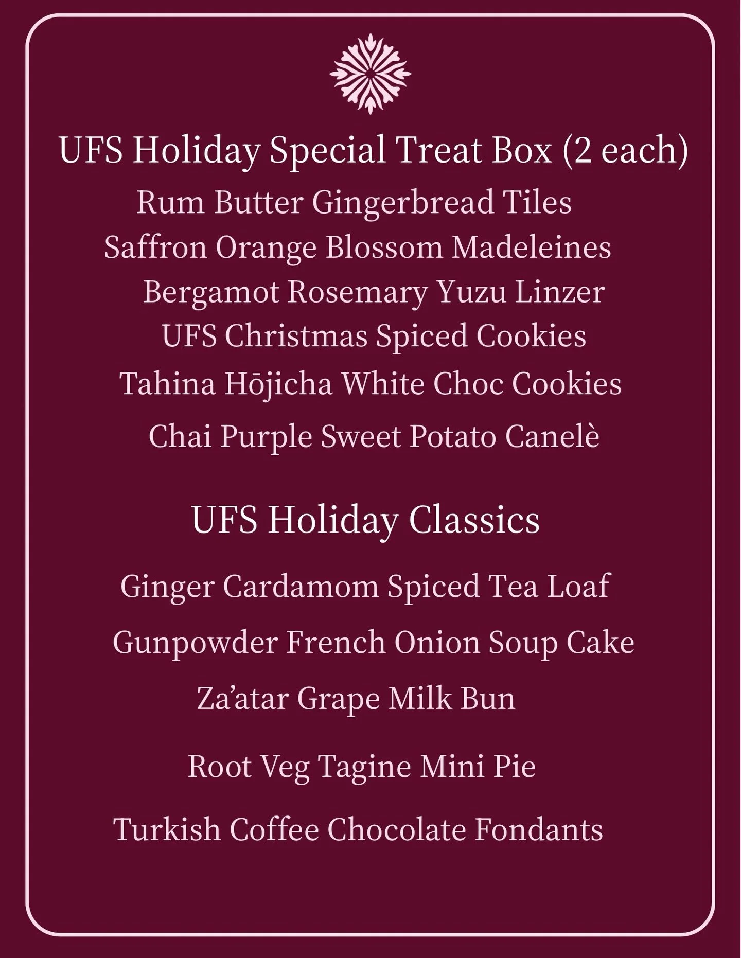 ✨ UFS Holiday Presale is NOW LIVE! ✨

The most awaited drop of the year has officially arrived &mdash; packed with festive flavors, cozy spices, and UFS holiday classics that only come around once a year.

This year&rsquo;s lineup includes the Holida