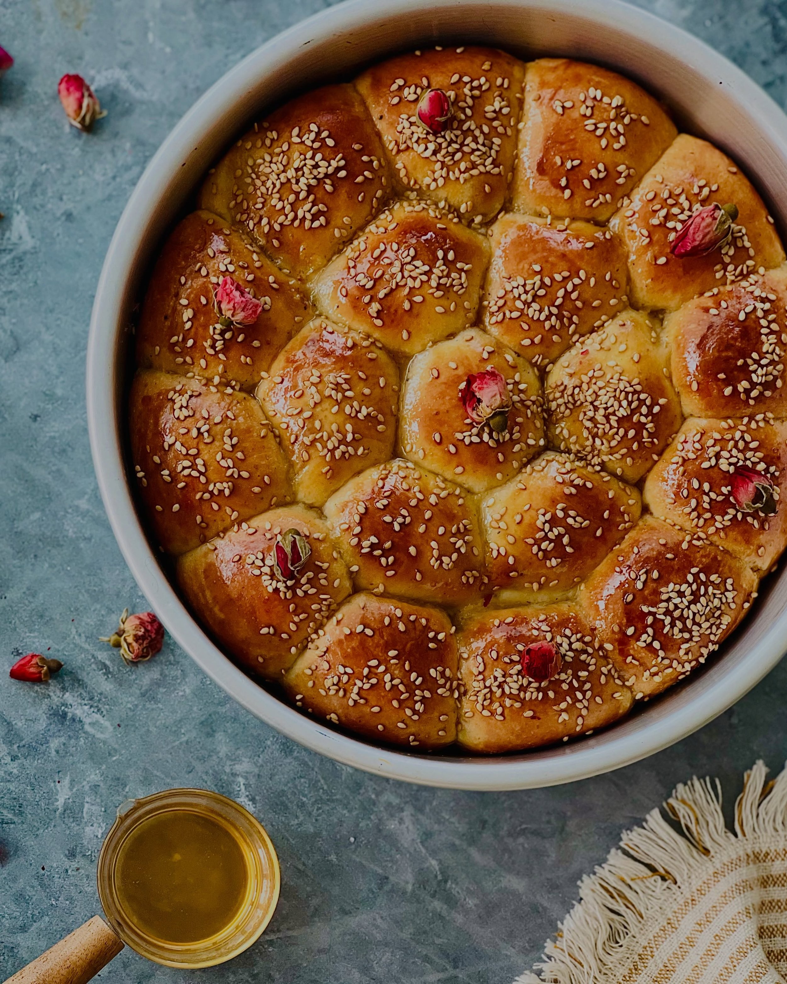 The Khaliat Nahal family at UFS just got a spring addition. 🌼

For those unfamiliar, Khaliat Nahal is a Yemeni pull-apart cheese bread traditionally brushed with syrup and made for sharing &mdash; soft, gently sweet, and endlessly comforting.

At UF