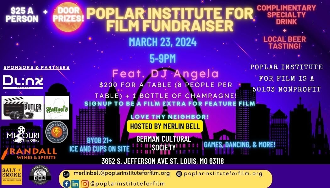 @poplarinstituteforfilm is having its first fundraiser on 3/23 from 5-9pm. Its mission is to amplify diverse voices by developing, promoting, distributing &amp; screening local independent films &amp; media. Support or buy tickets: https://bit.ly/43d