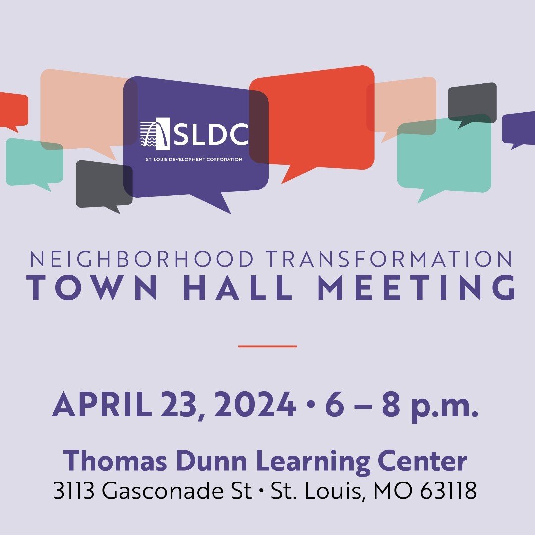 If you are curious about #economicdevelopment in the Gravois Park, Benton Park West &amp; Marine Villa Neighborhoods, please join us for a Neighborhood Transformation Town Hall on April 23.

Details &amp; RSVP at link in bio.
