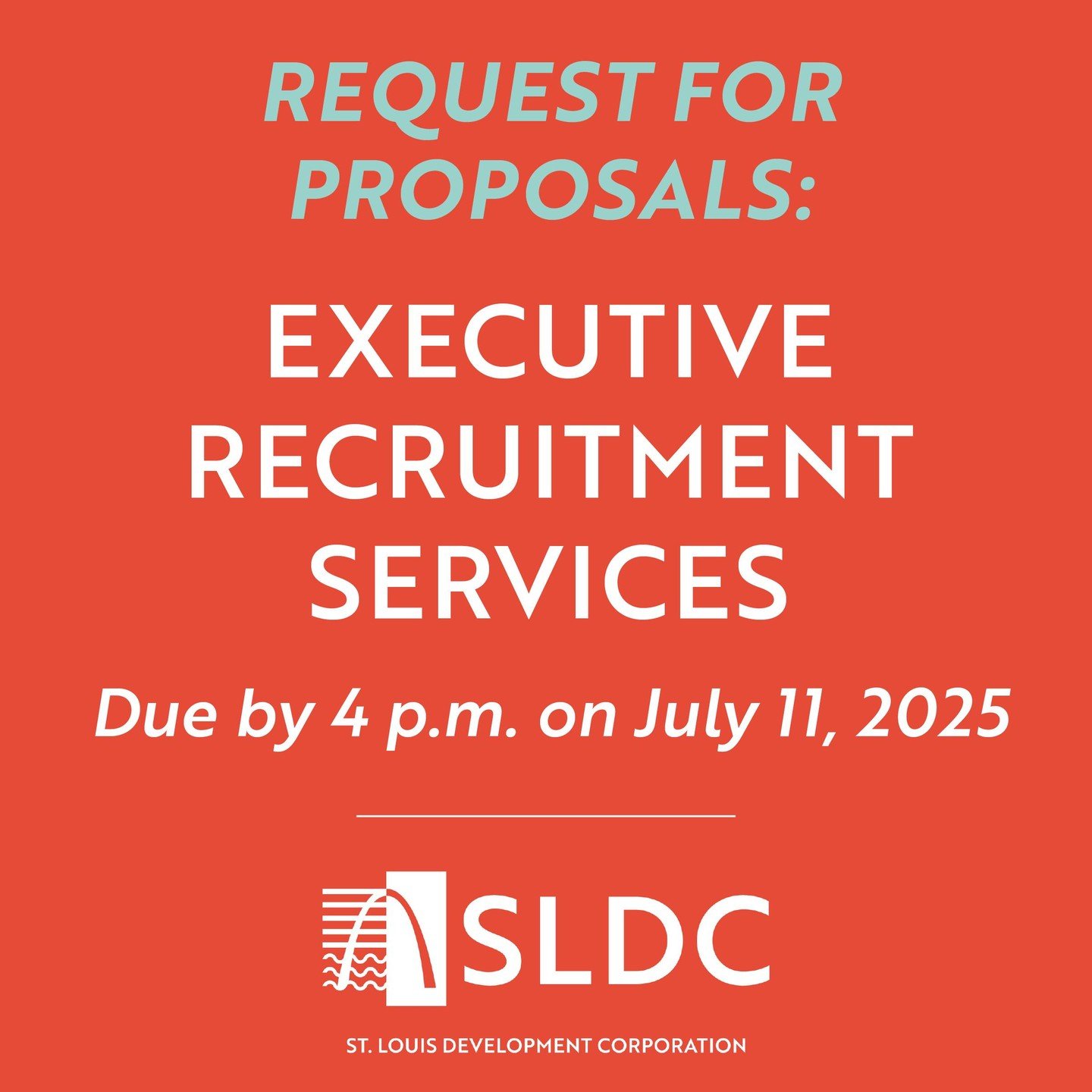 St. Louis Development Corporation is seeking proposals for executive recruitment services to assist in locating qualified applicants for its next President &amp; CEO. Proposals are due by 4 p.m. on July 11.

RFP available at 🔗 in bio.