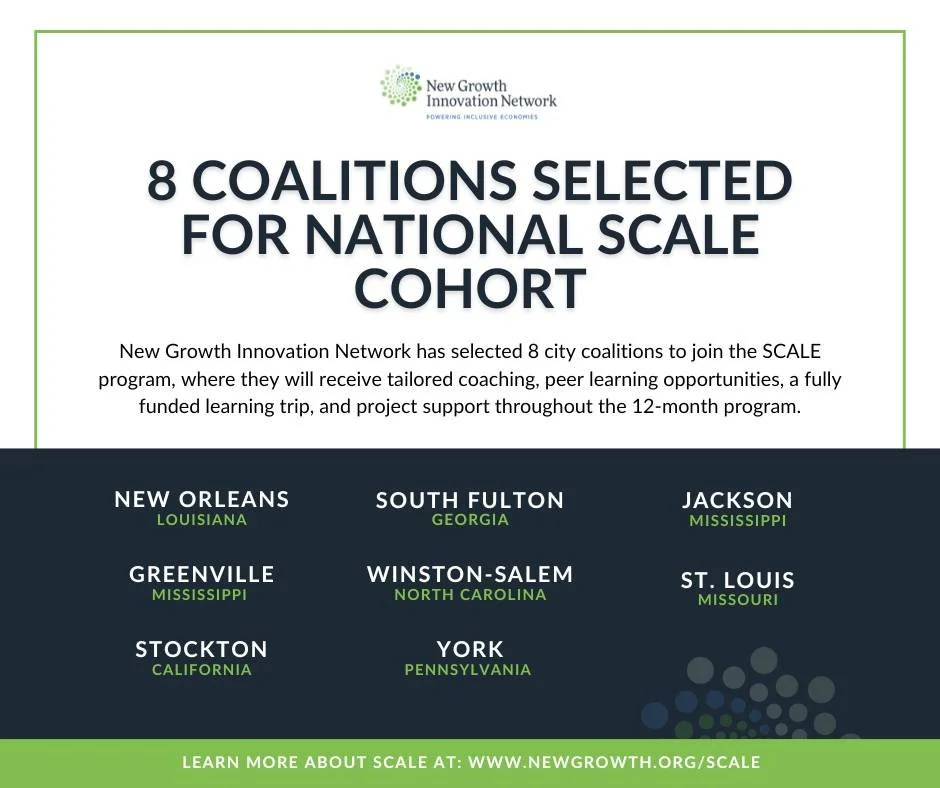 🚨 Exciting news! In partnership with @rankentech &amp; @4thevillestl, SLDC is one of 8 coalitions selected by the @nginetwork for the SCALE (Strategic Capacity for Advancing Local Economies) program! SCALE is a 12-month initiative designed to help S