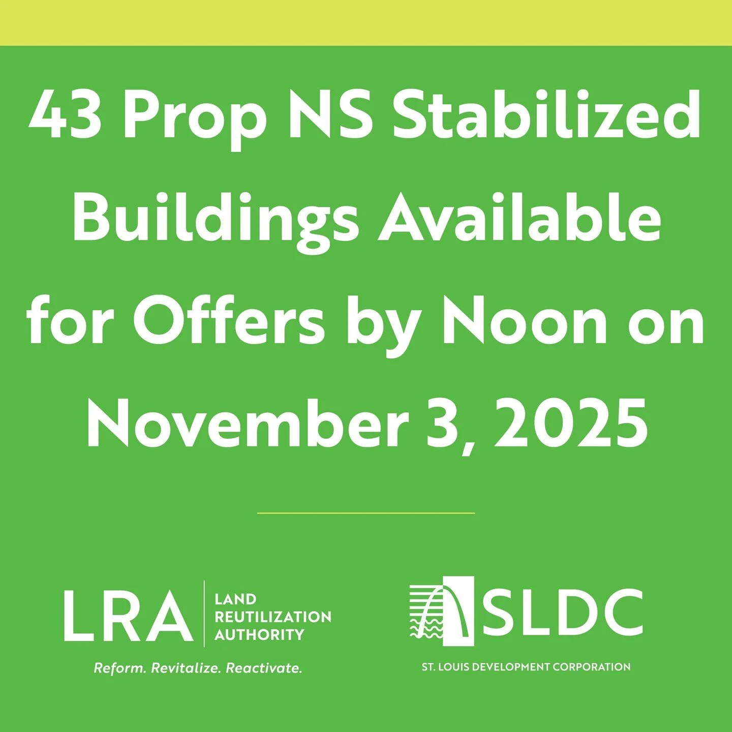 There is still time to submit an offer on one of the 43 Prop NS-stabilized #LRASTL buildings posted for purchase. Deadline for offers is noon on November 3, 2025.

A detailed list of available buildings, along with the required Prop NS offer form, wh