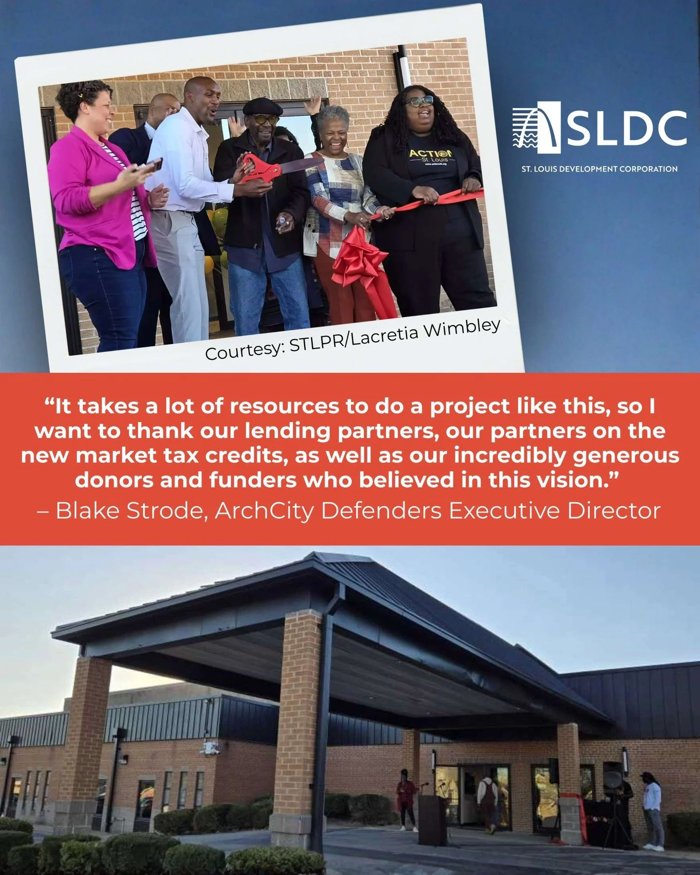 We're celebrating a major investment in justice and community power in North St. Louis: the opening of the Northside Movement Center on Goodfellow Boulevard in North Pointe. The 36,000-square-foot facility brings @archcitydefenders and Action St. Lou