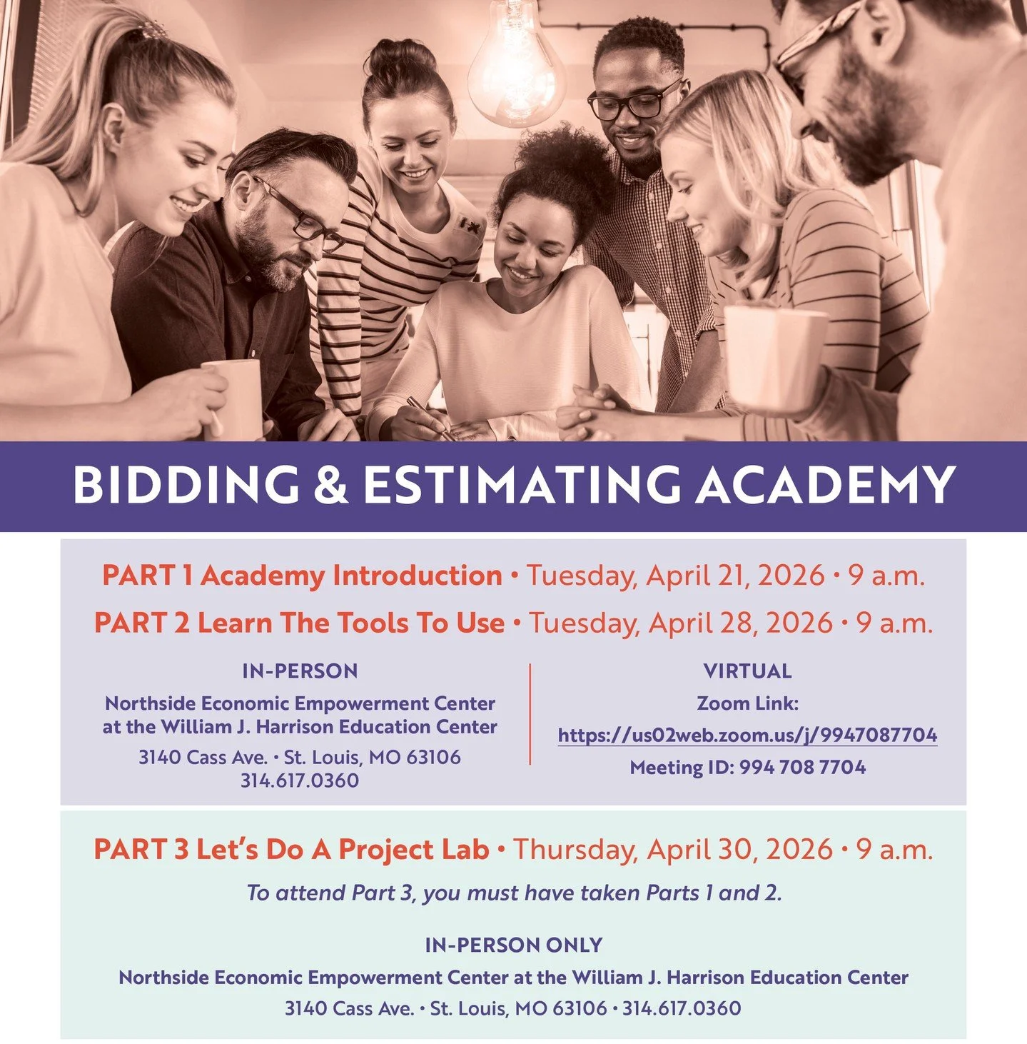 Part 1 of the 3-part Bidding &amp; Estimating Academy begins April 21. Business owners &amp; contractors will move beyond guesswork to a structured, repeatable process to accurately calculate costs, assess risks &amp; create professional-grade bids &