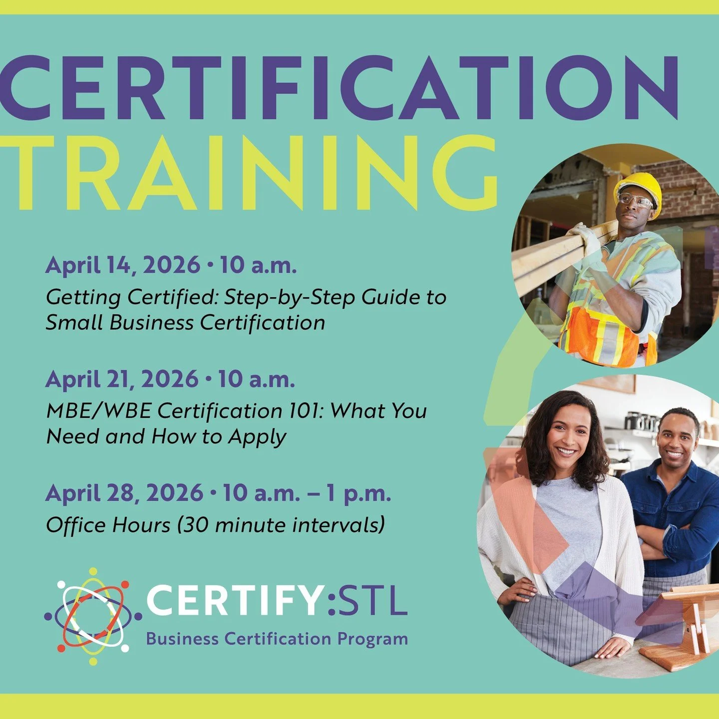 Looking for more opportunities in the regional economy? Participate in SLDC's series of certification trainings starting this month. Certification provides entry to a highly progressive and abundant market region within the St. Louis Metropolitan are