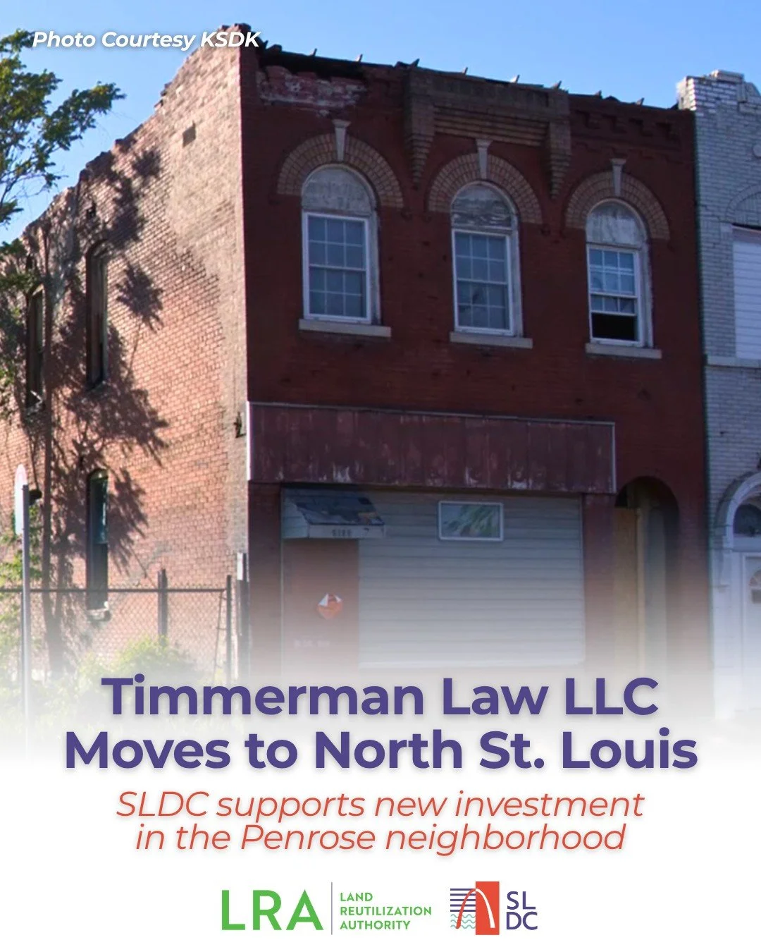 A new investment is moving into North St. Louis. 🚚🤝

Local law firm Timmerman Law LLC is relocating to the Penrose neighborhood with a vision to bring new energy and opportunity to an area impacted by the May 2025 tornado. With approval to acquire 