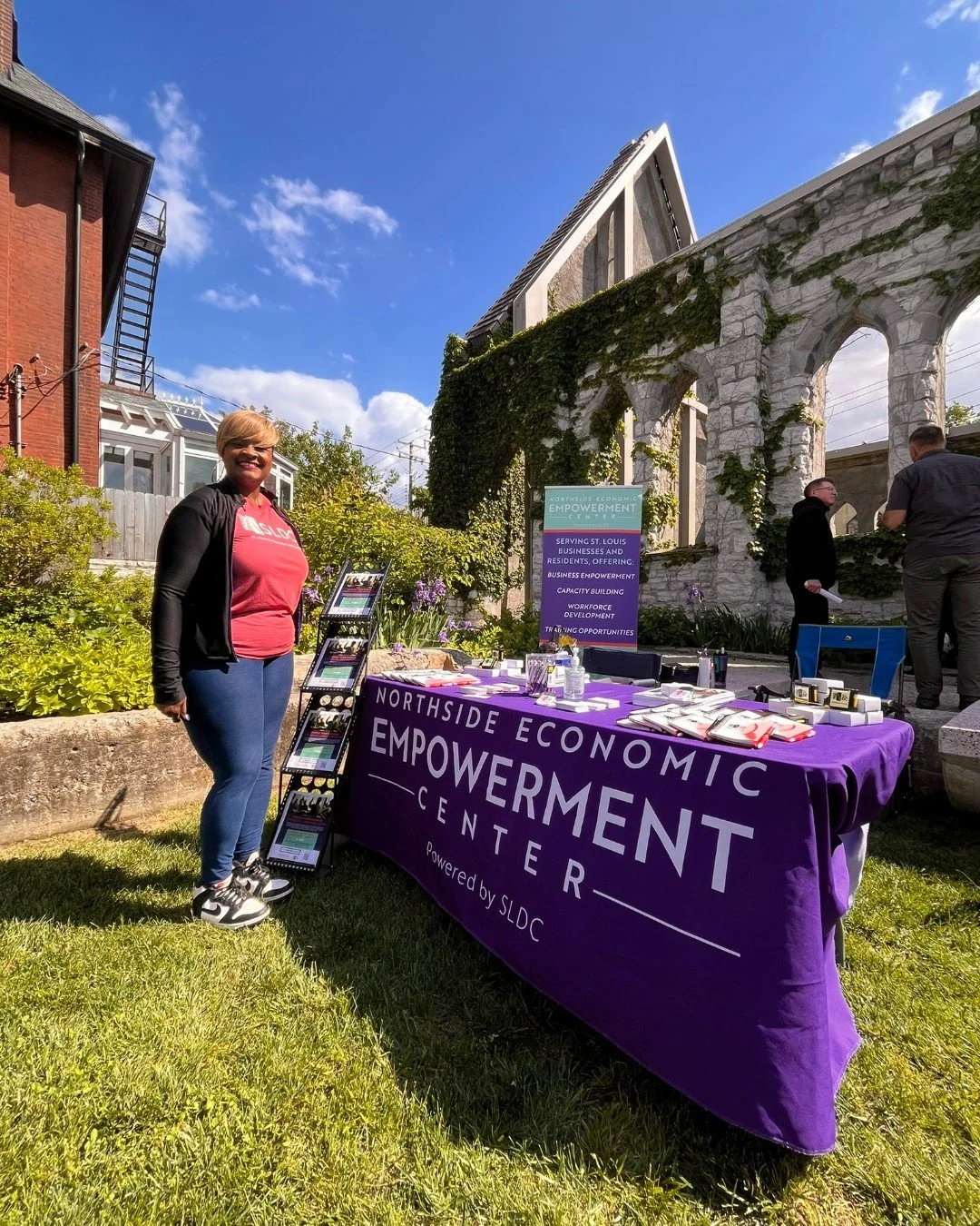 🚲 Earlier this month, the Northside Economic Empowerment Center (NEEC), powered by SLDC, joined @GreatRiversSTL for the Brickline Greenway Spring Avenue Block Party and preview event in Grand Center &mdash; celebrating continued investment in spaces