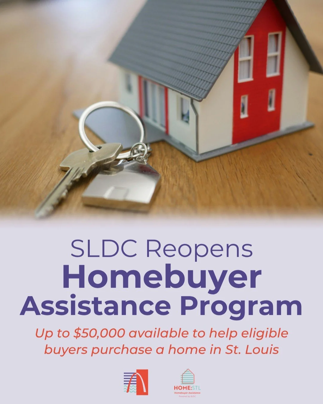 Have you heard the latest homeownership news in St. Louis? 🏡

SLDC has reopened HomeSTL, a homebuyer assistance program helping first-time buyers purchase a home in the City of St. Louis.

With up to $50,000 available through a no-interest, forgivab