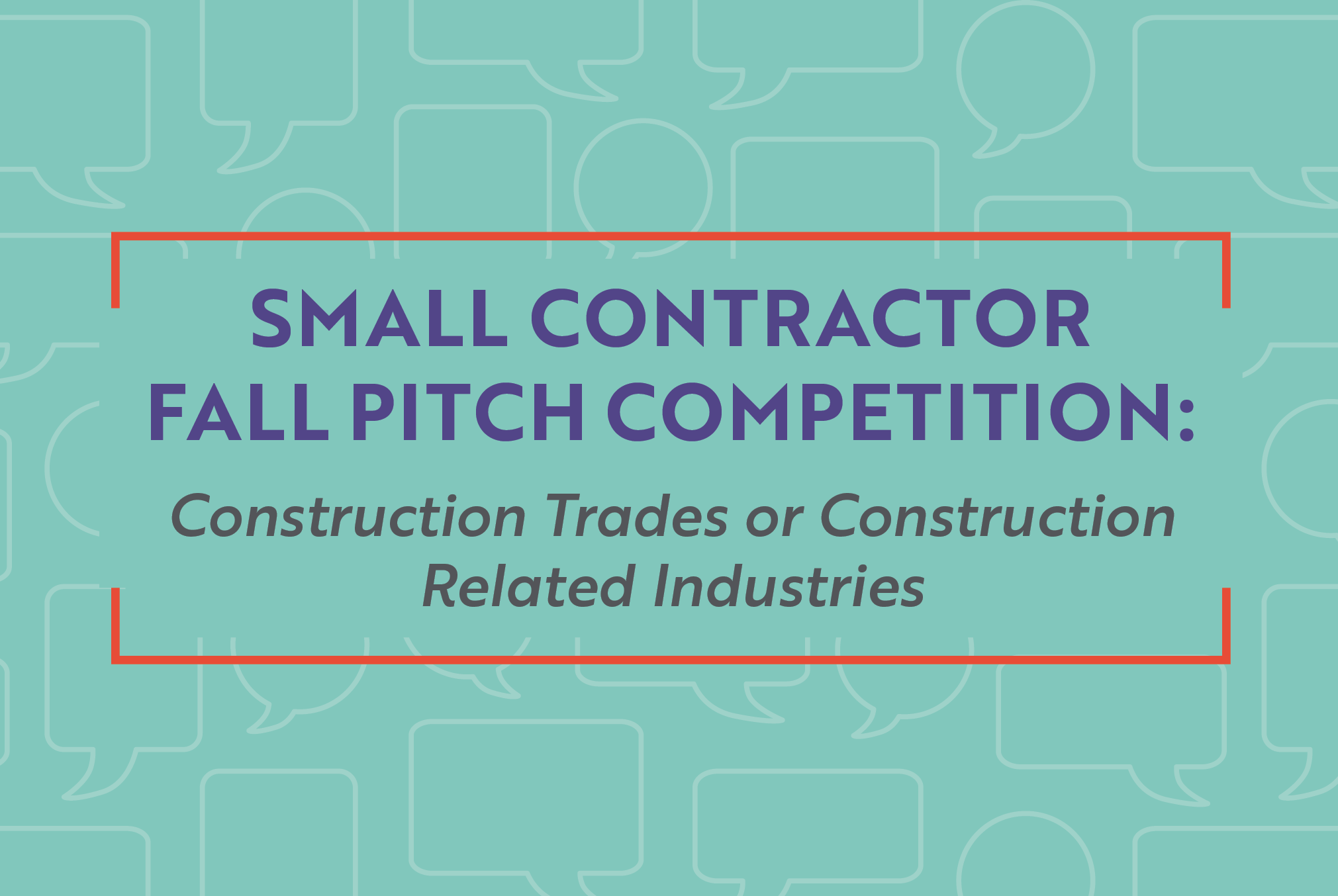 Small Contractor Fall Pitch Competition