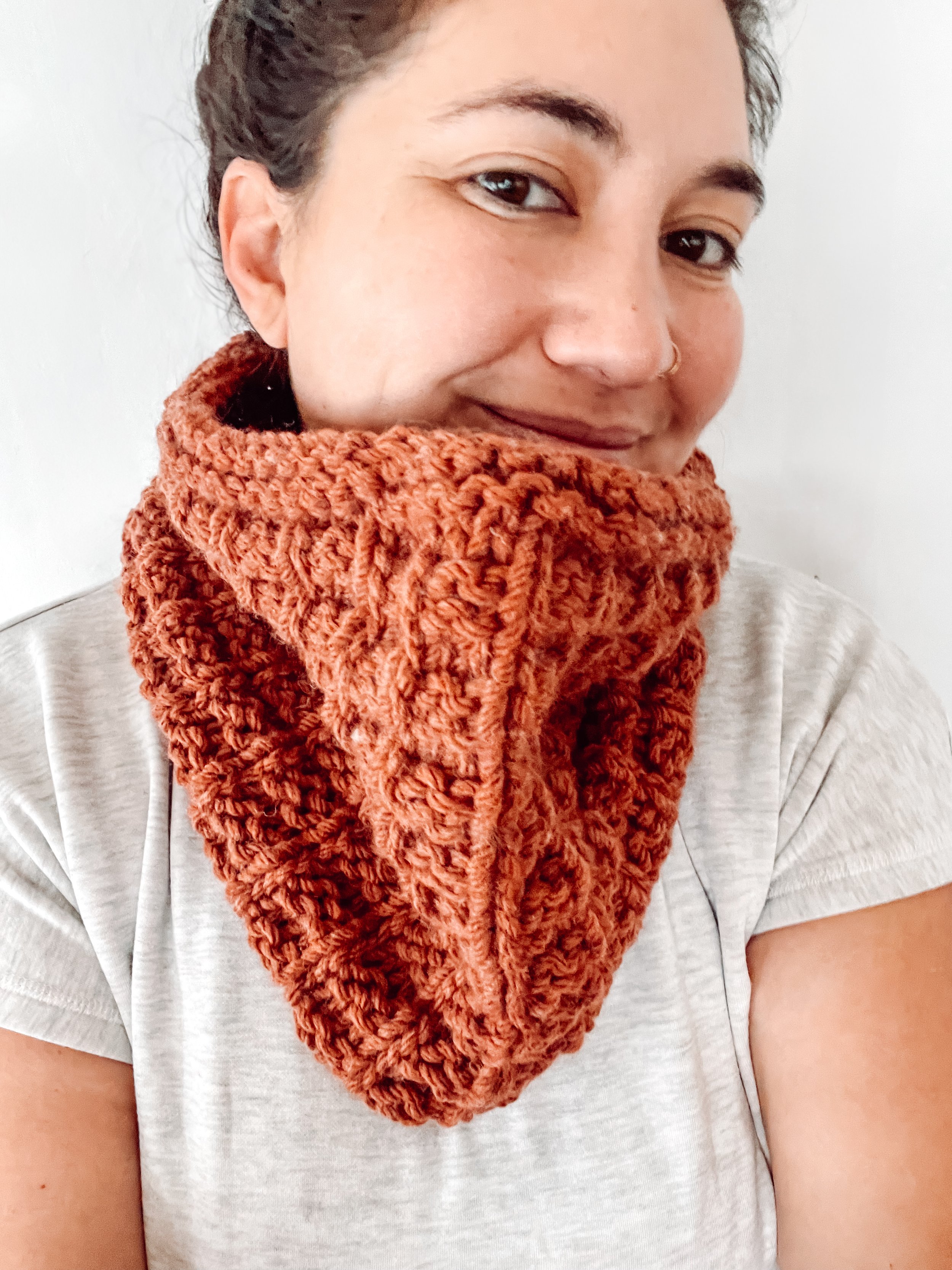 Waffle Rib Cowl in Spicy.JPG