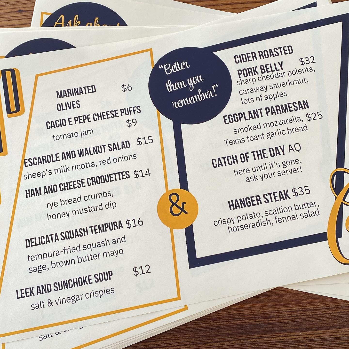 Our Sunday-Monday menu for the next couple weeks - we&rsquo;re here for a good time, not a long time! Our last days of service in this iteration are December 15 and 16. It&rsquo;s sooner than you think, so come on down!