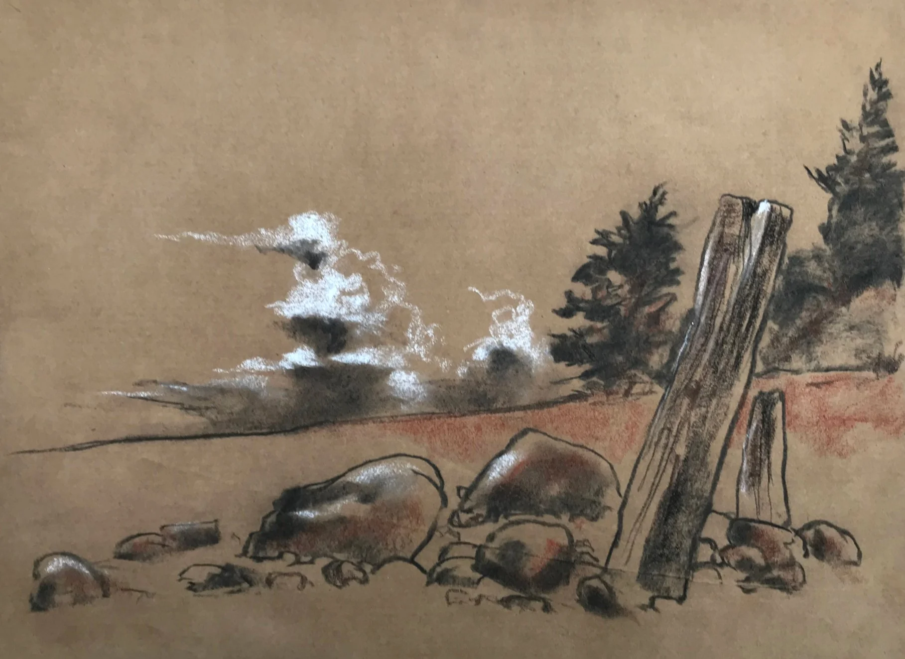 Big Clouds Forming, plein air