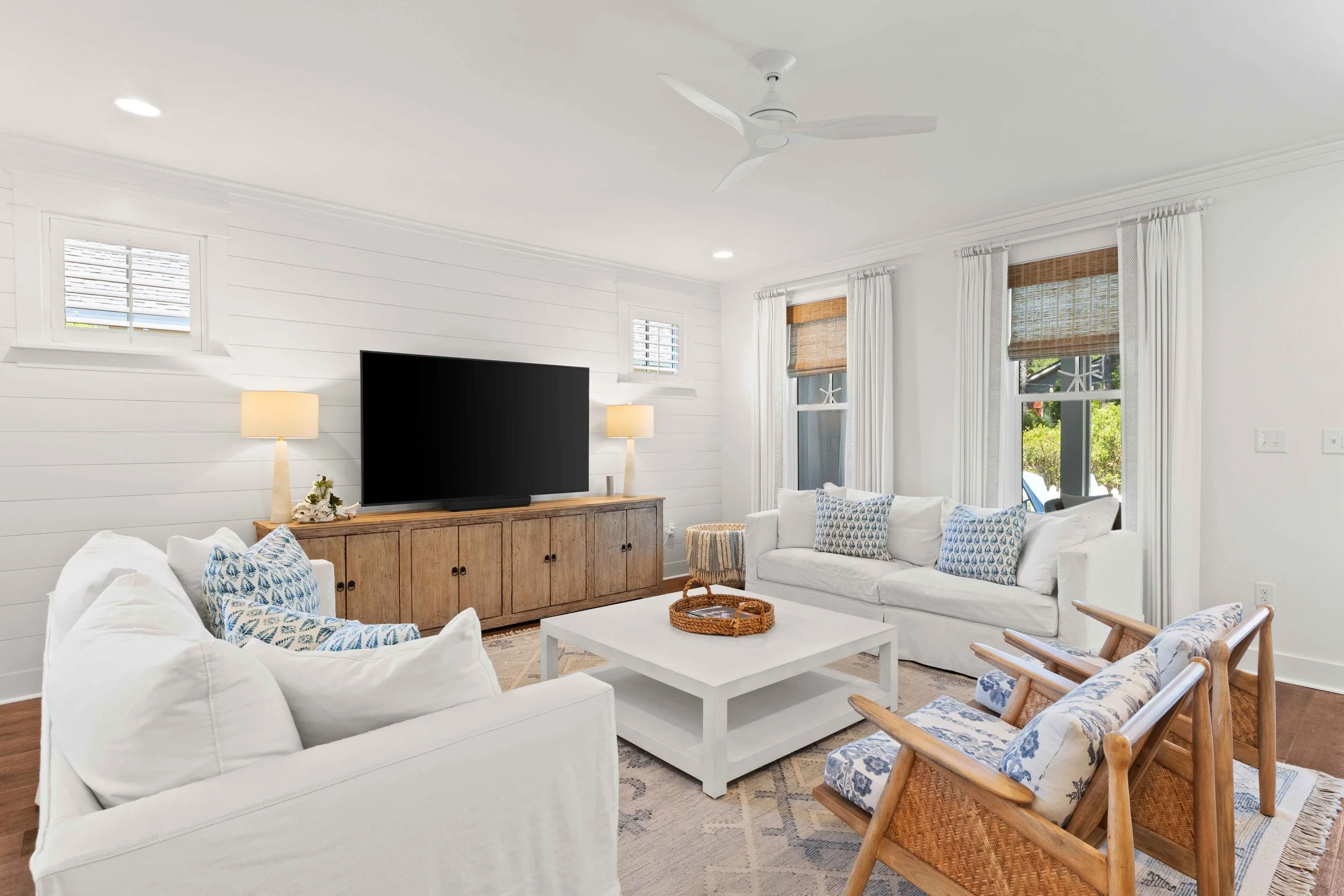 Living room photo of a modern real estate listing in Watersound, Florida 