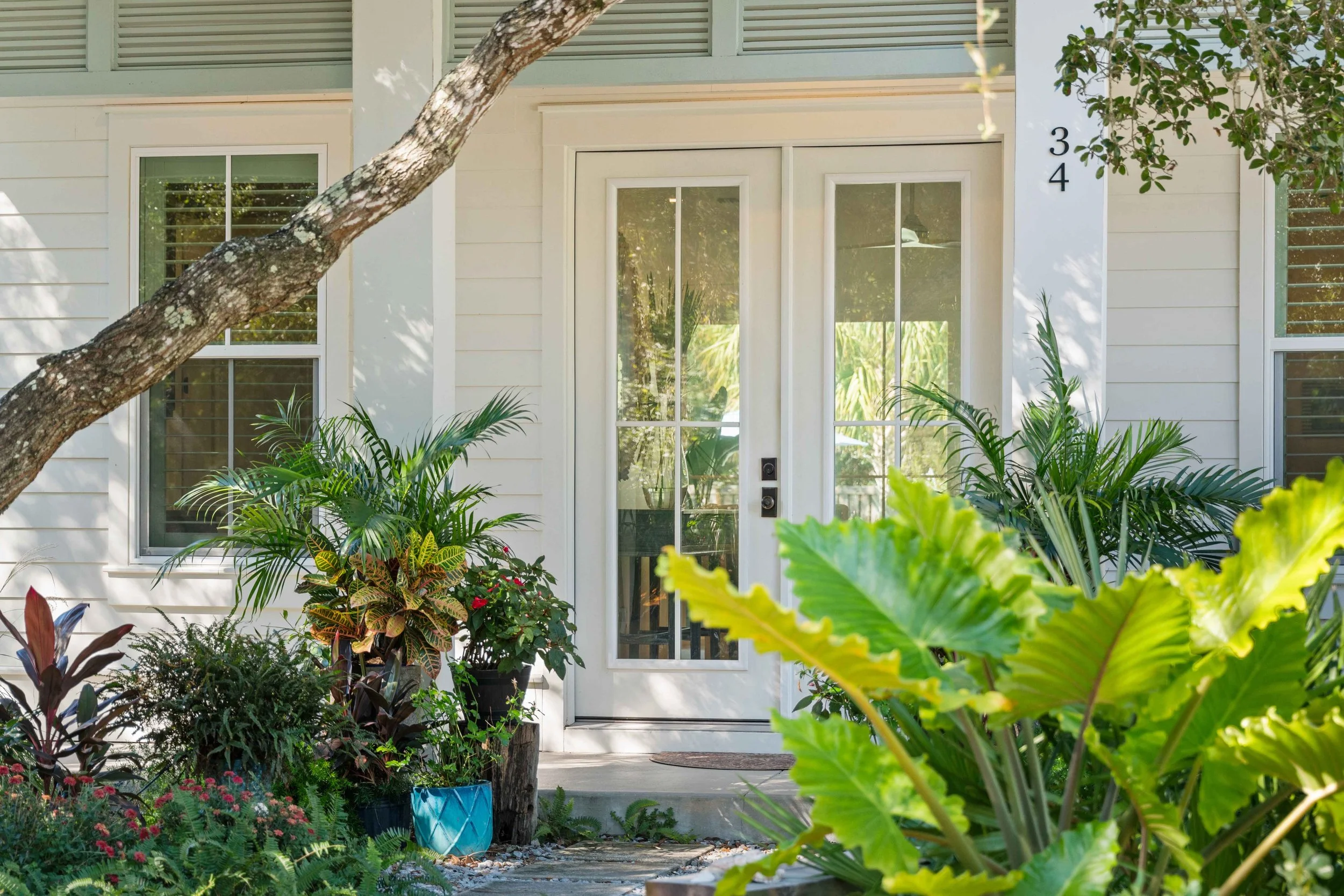 Detail Photo of a front door on a luxury real estate listing in 30A