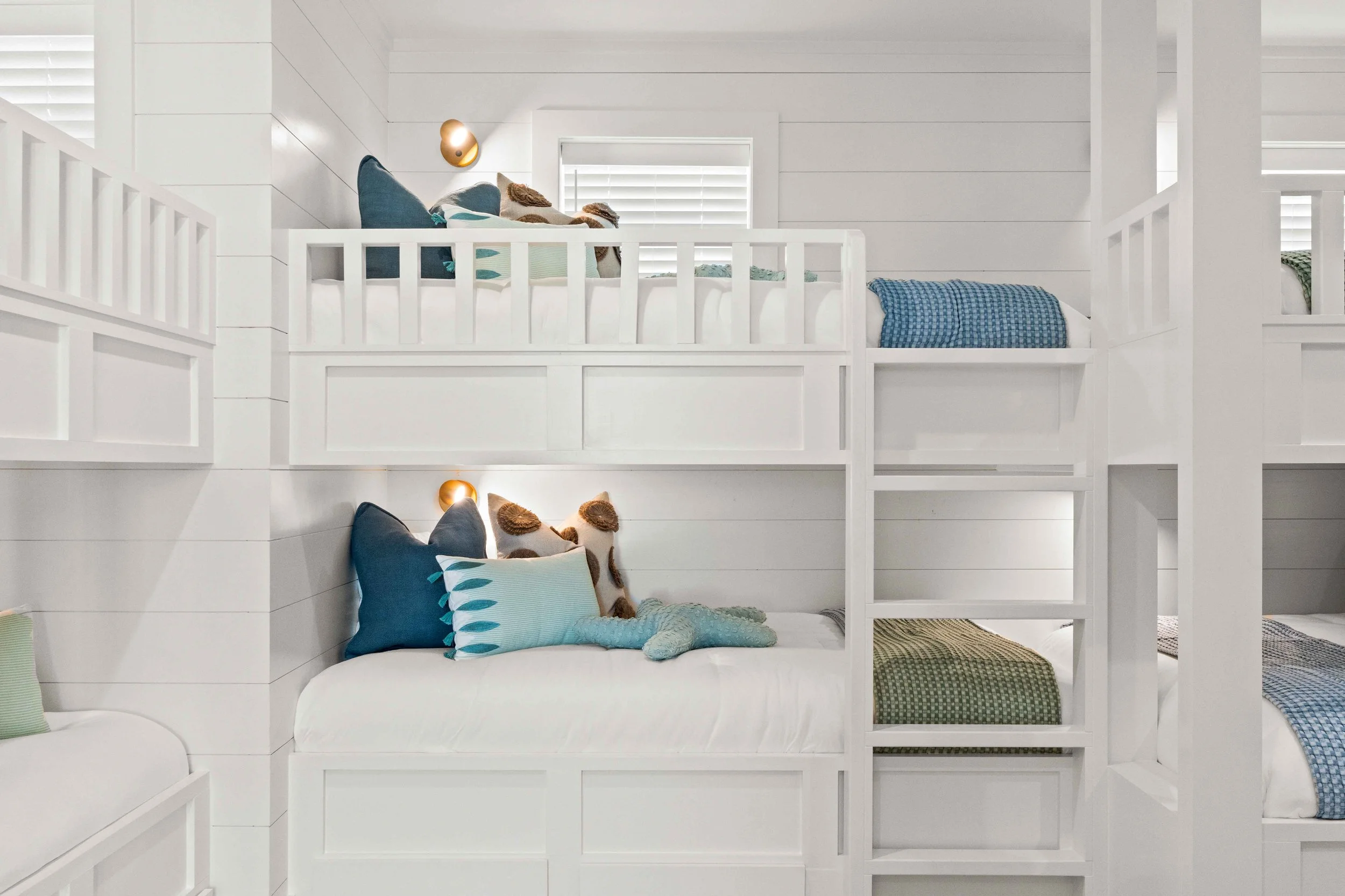 Bunk bed photography in a modern Mexico Beach, FL Rental property 
