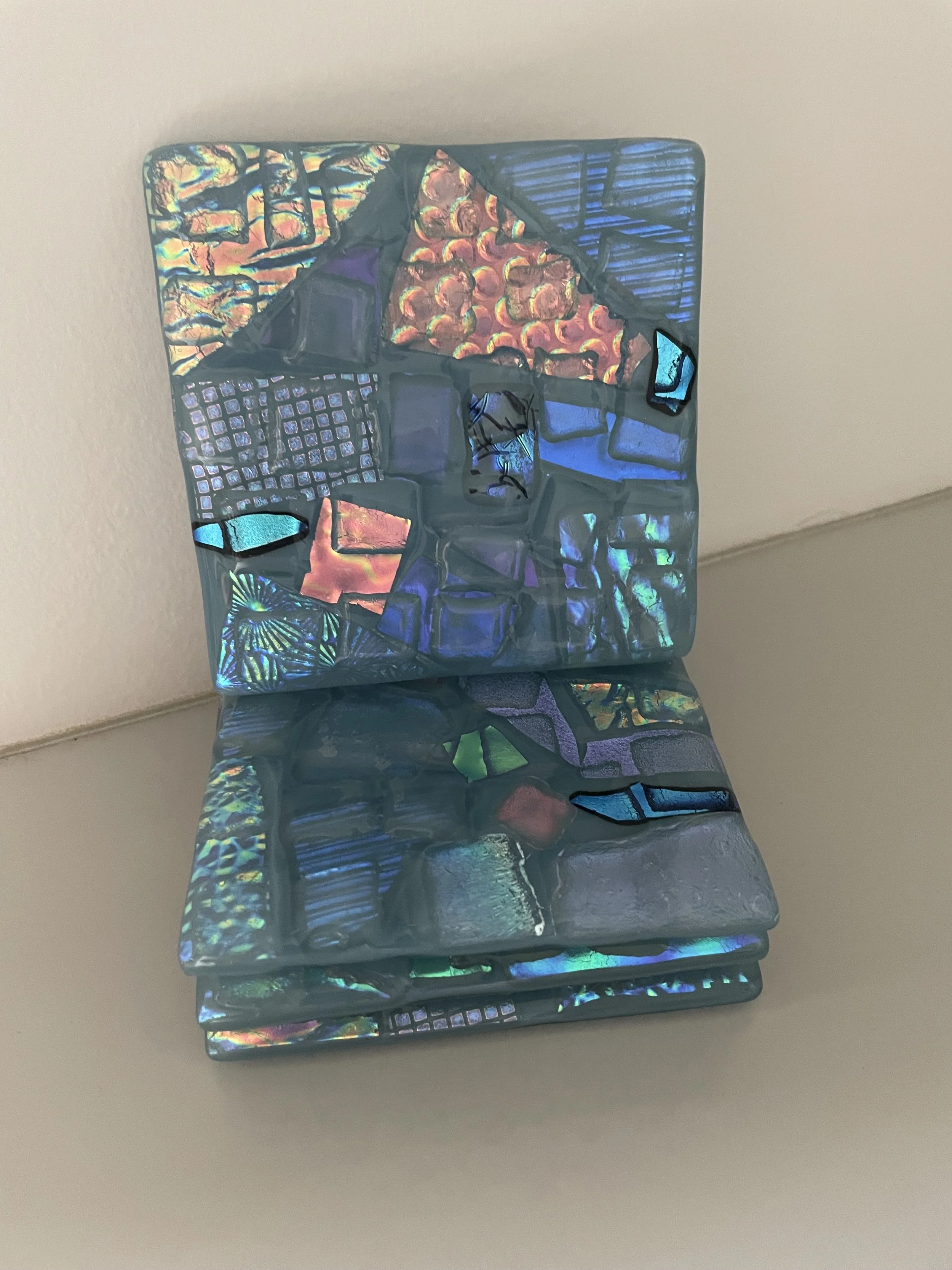 Dicro Blue Coasters. 4 x 4 $80