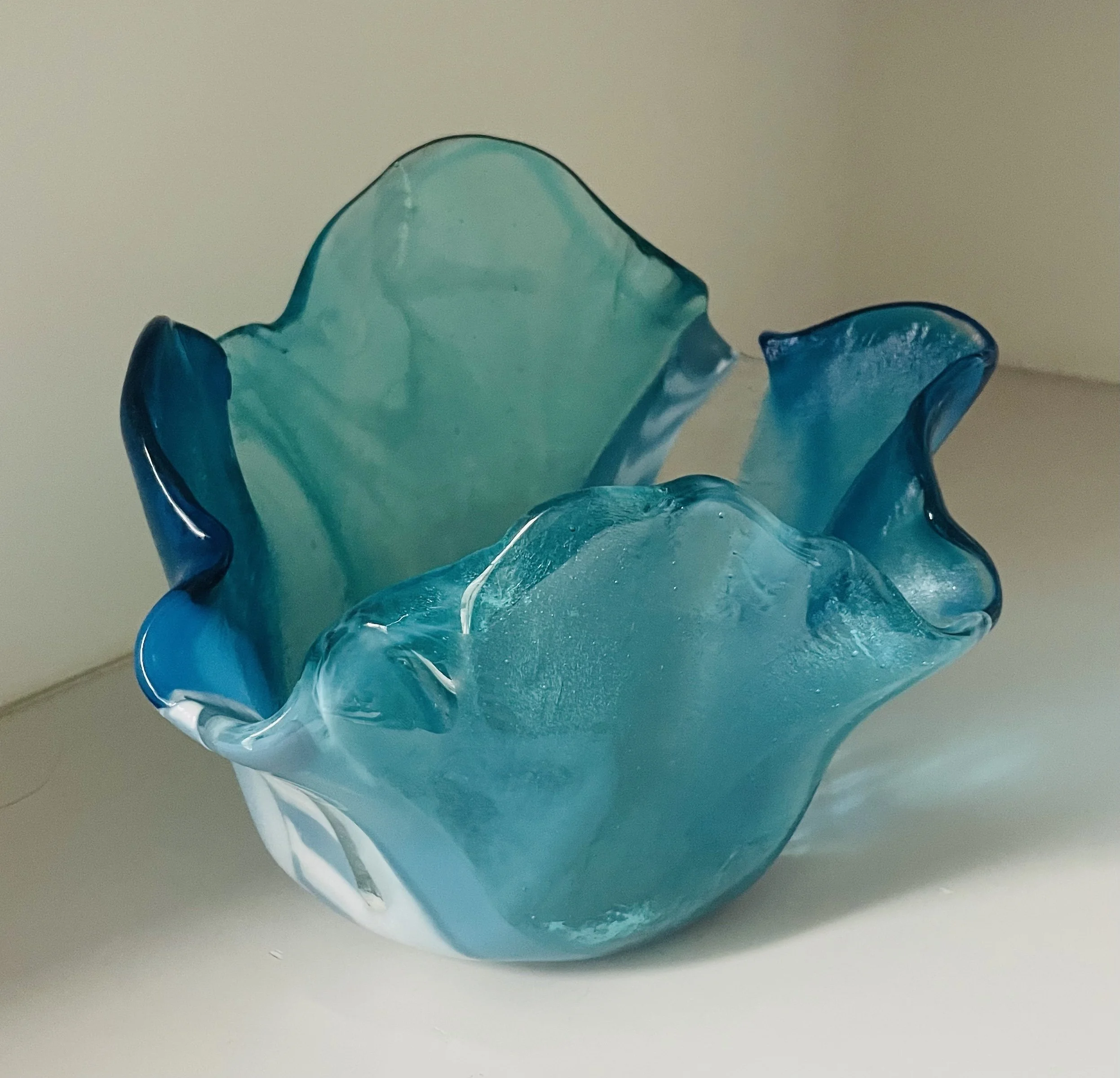 Blues Swirl Decorative Vase 9 x 9 $170