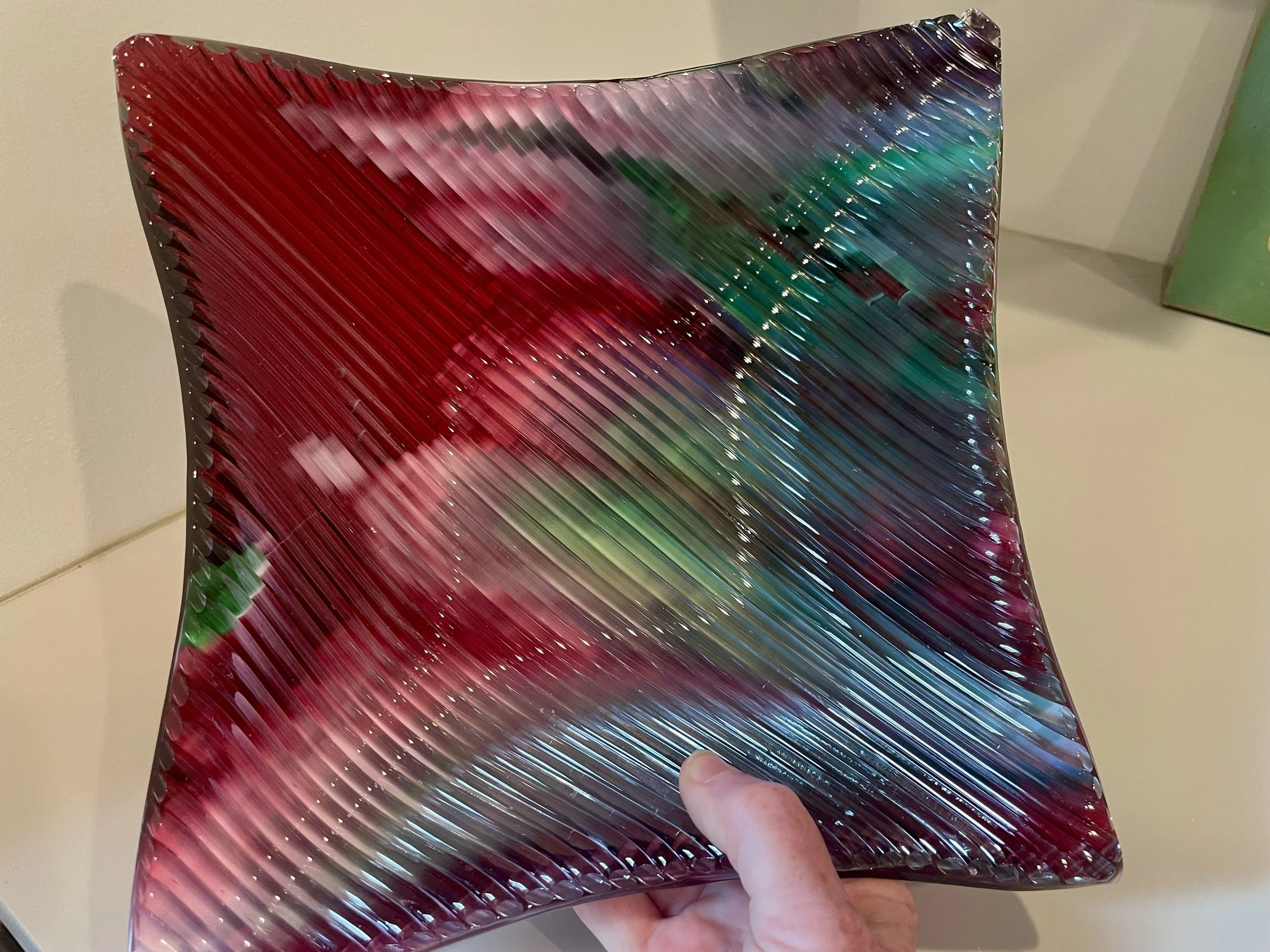 Texted Edge Square Dish 10 x 10 x 2 $150