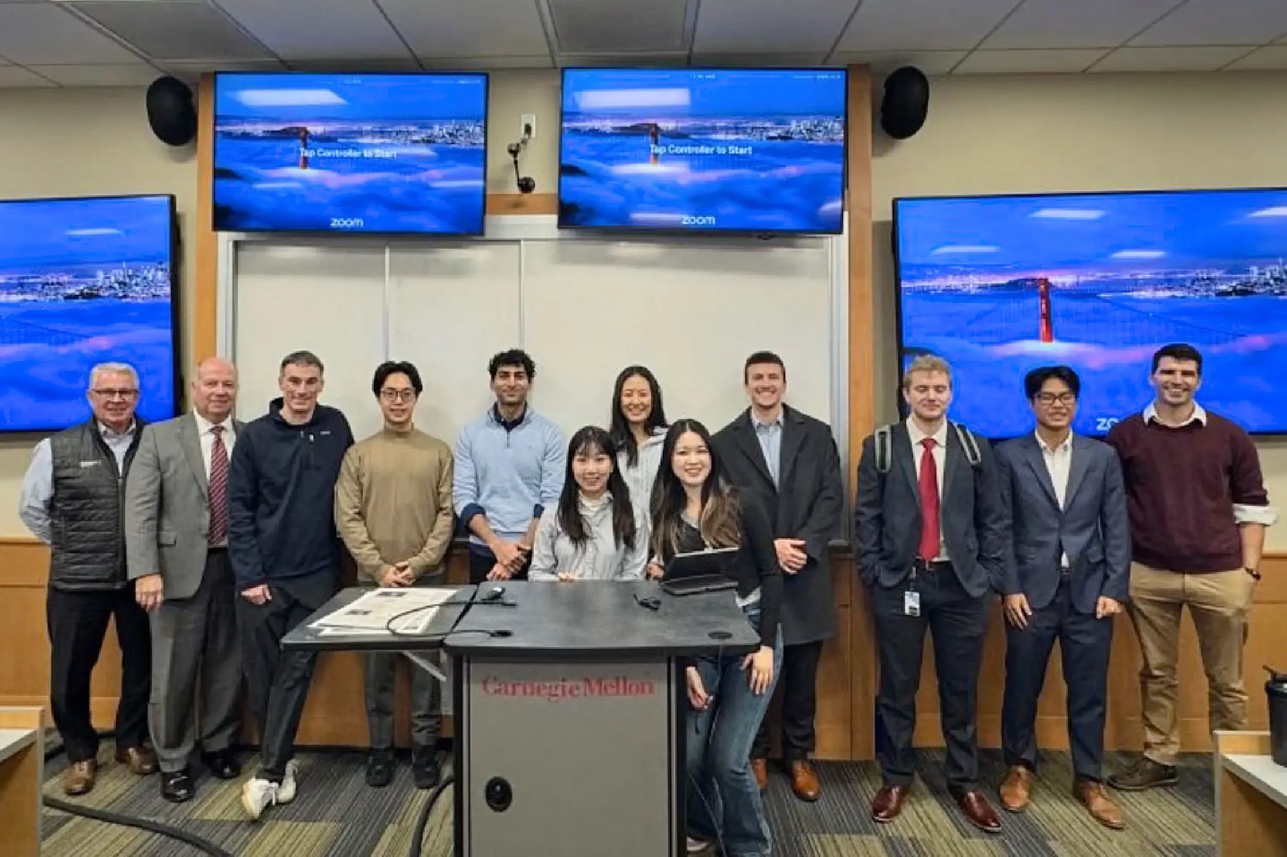 A group shot of one of the capstone teams