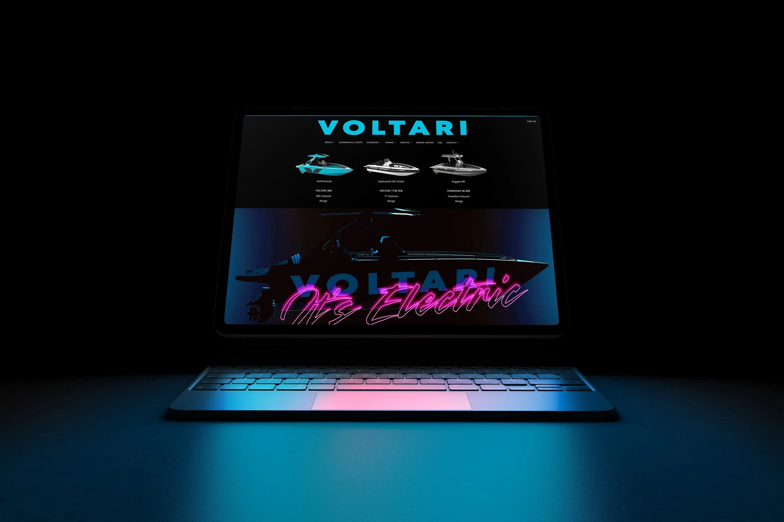 Web Design and Shopify Store infrastructure setup for VOLTARI Electric