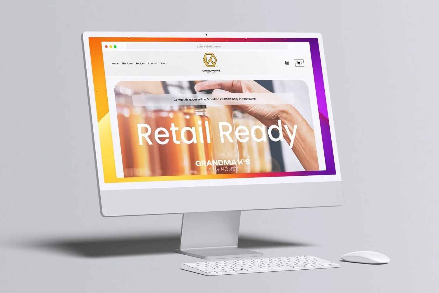 Grandma K's Honey Website Design built on Squarespace