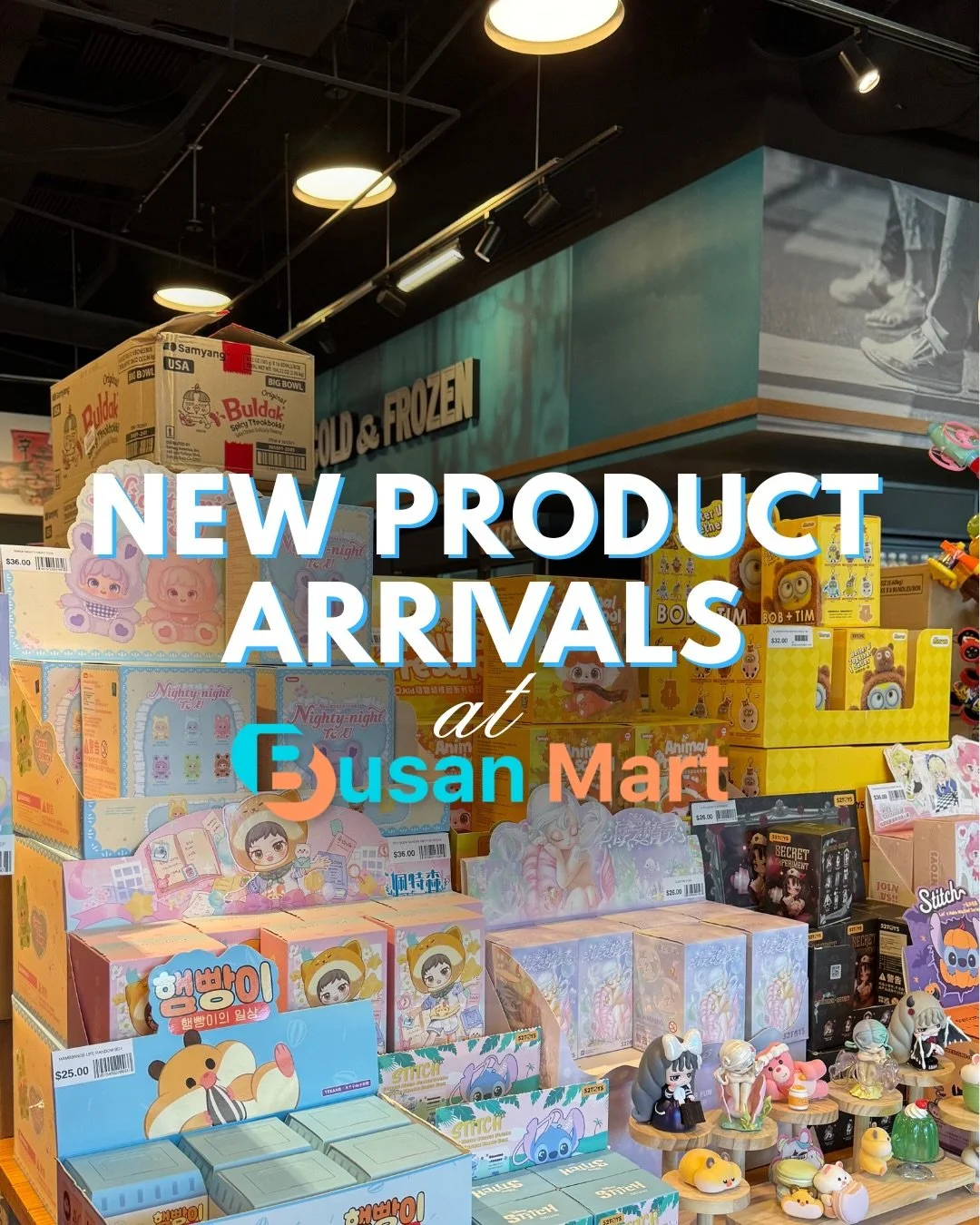 New Products are here! Come check them out! 🎁🧋🌟

We have some *awesome* products that are new to Busan Mart! From the VIRAL Yupgi Tteokbokki to an assortment of Blind Boxes, you&rsquo;ll want to check these out the next time you come in! ◝(ᵔᗜᵔ)◜

