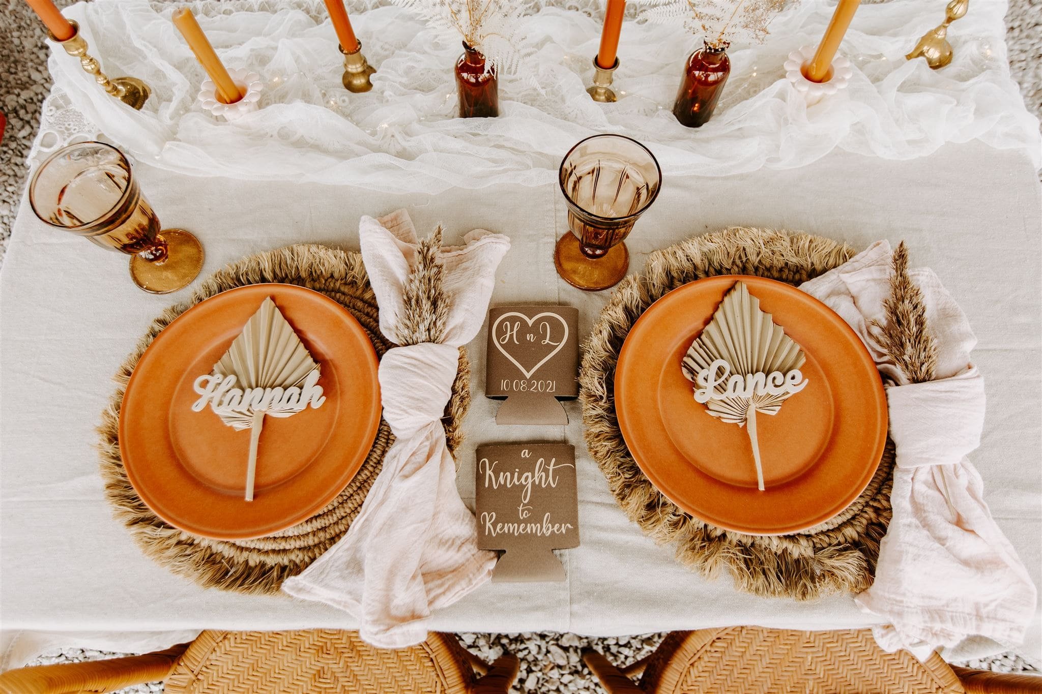  a snapshot from above of a table setting 