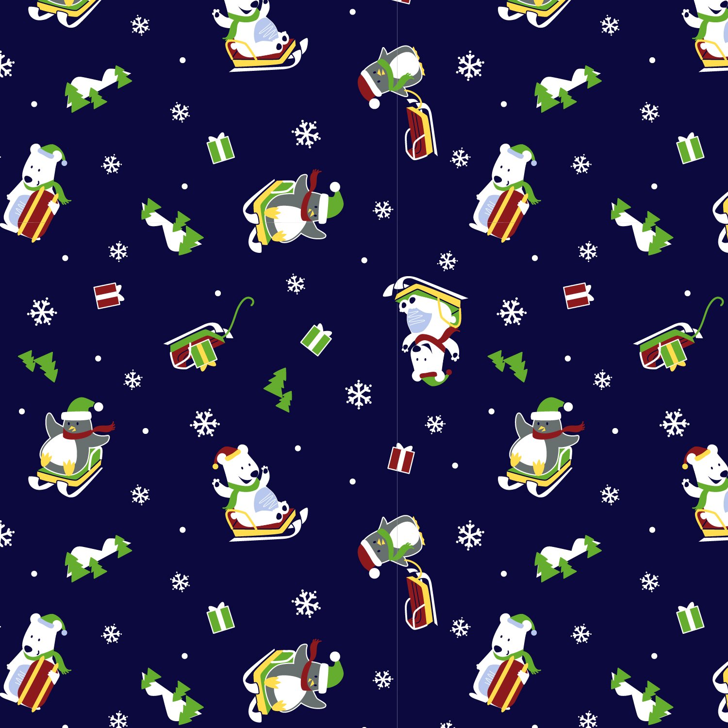 Winter holiday sleepwear print