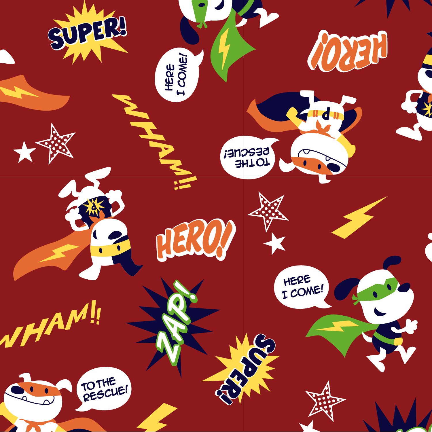 Comic strip themed sleepwear print