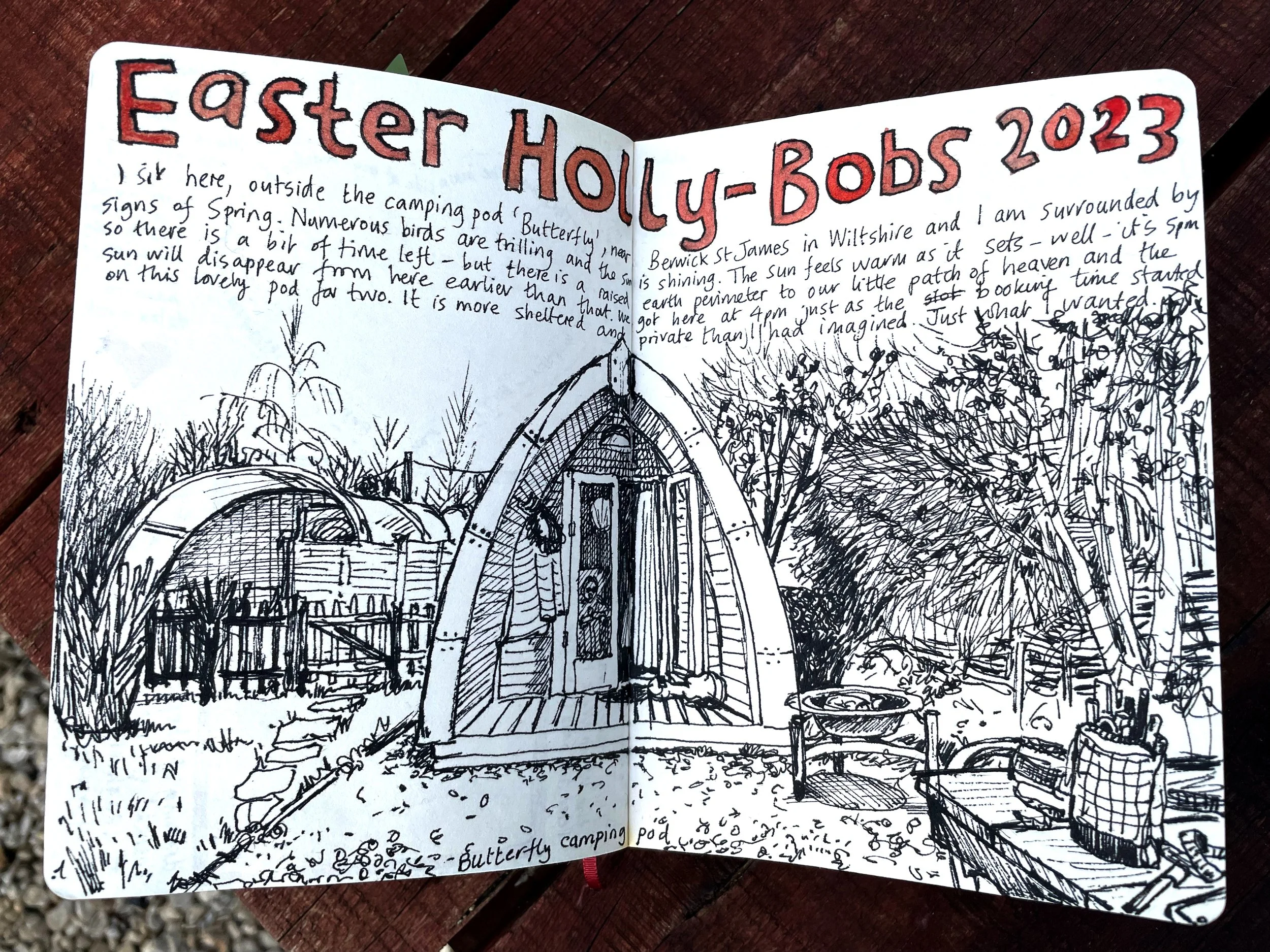 A camping pod, near Stonehenge