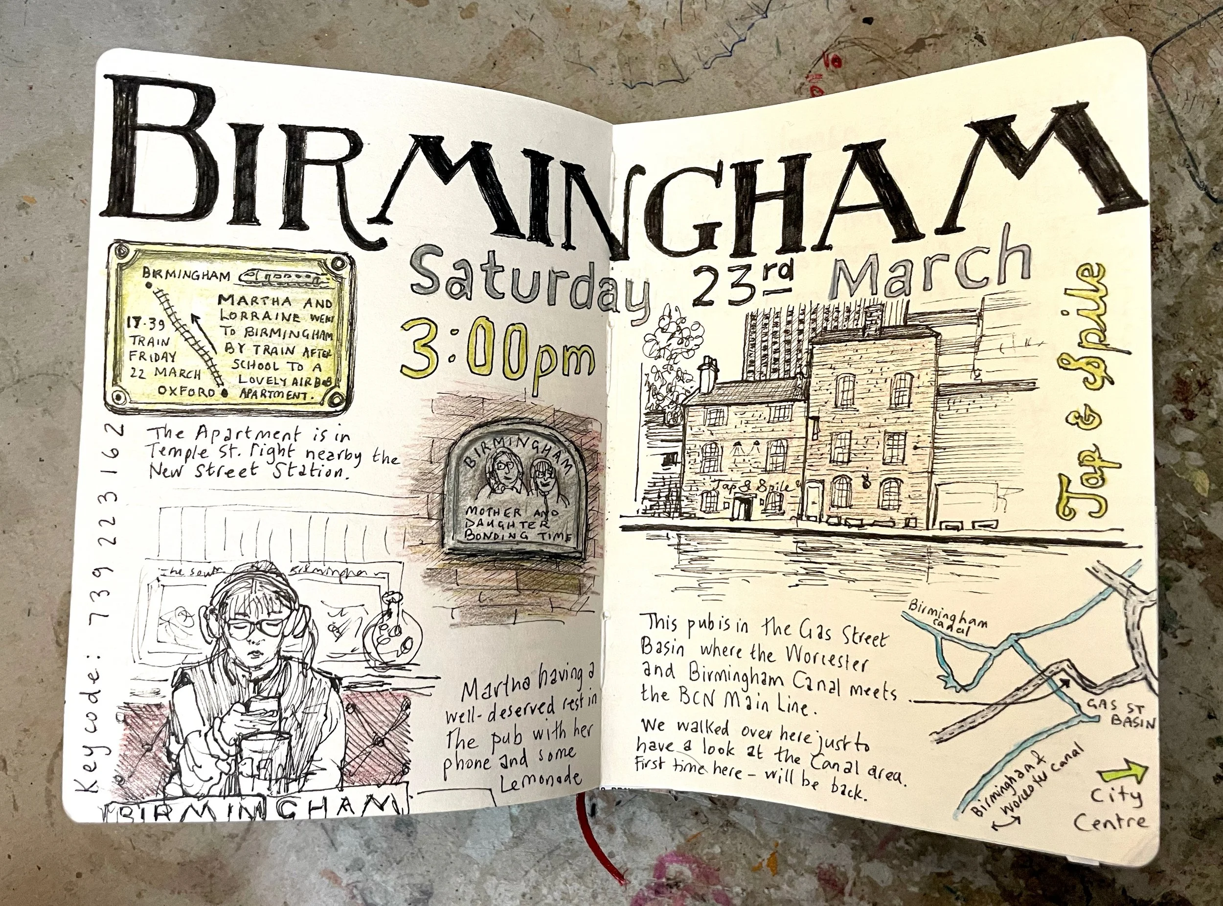 Recording a visit to Birmingham. This page focusses on the canal area of the city.