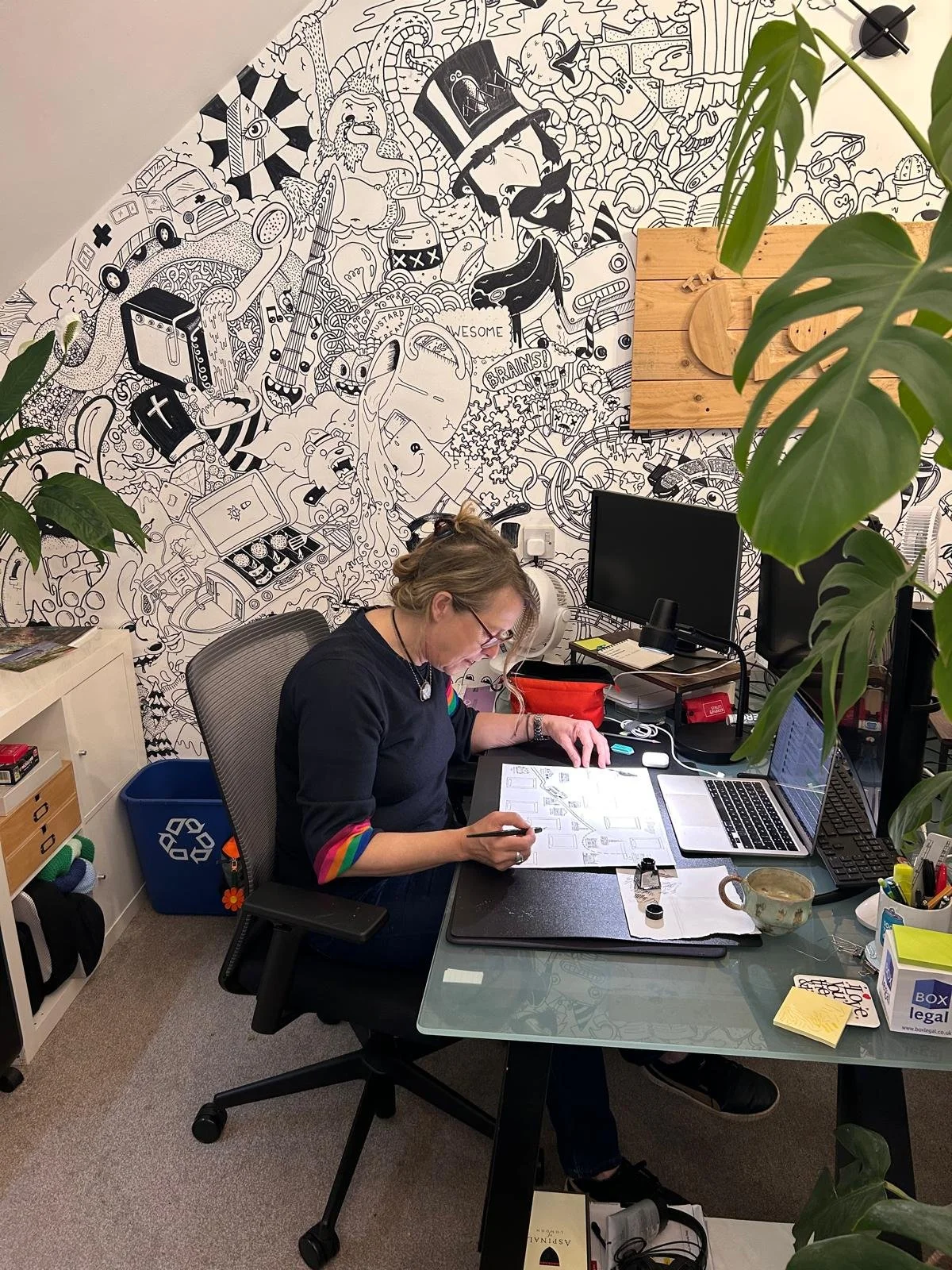final drawing day at the Cluster co-working space 
