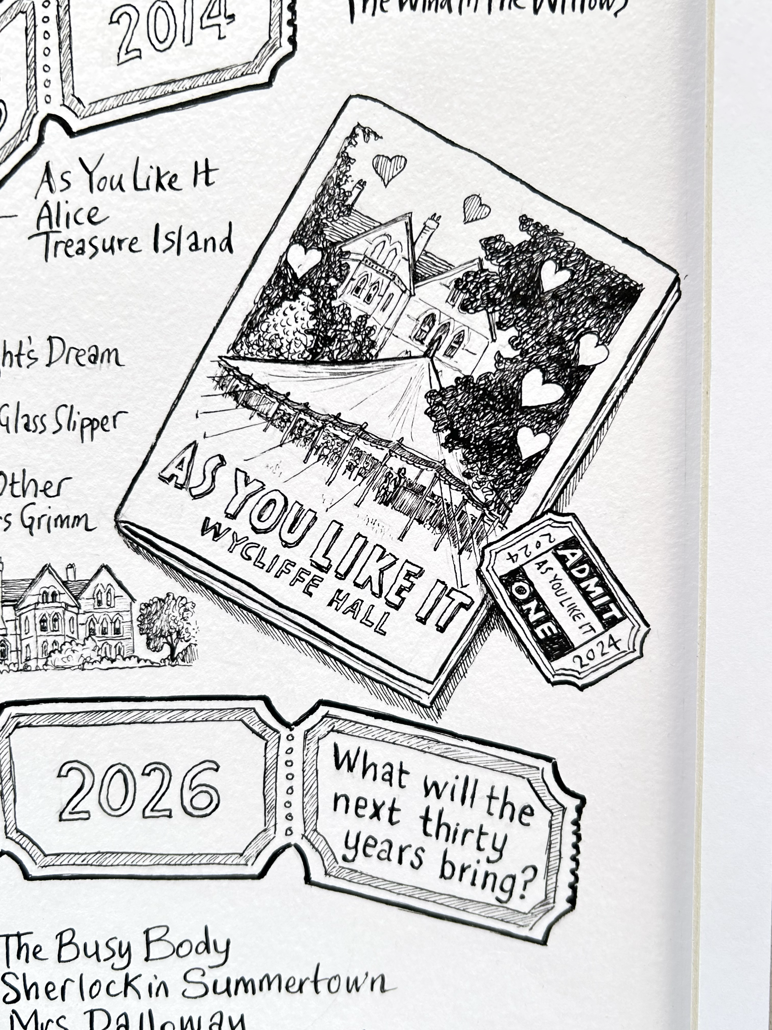 One of the four hero images depicted on a theatre programme.