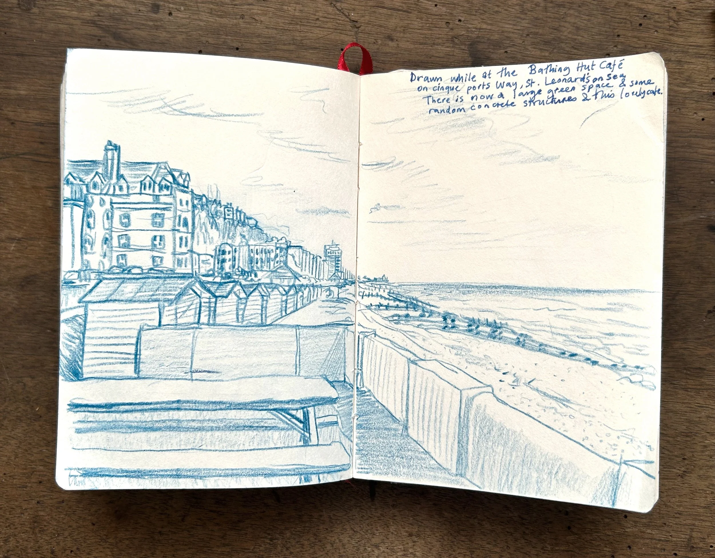 View from The Bathing Pool Cafe, St Leonard's. towards Hastings.