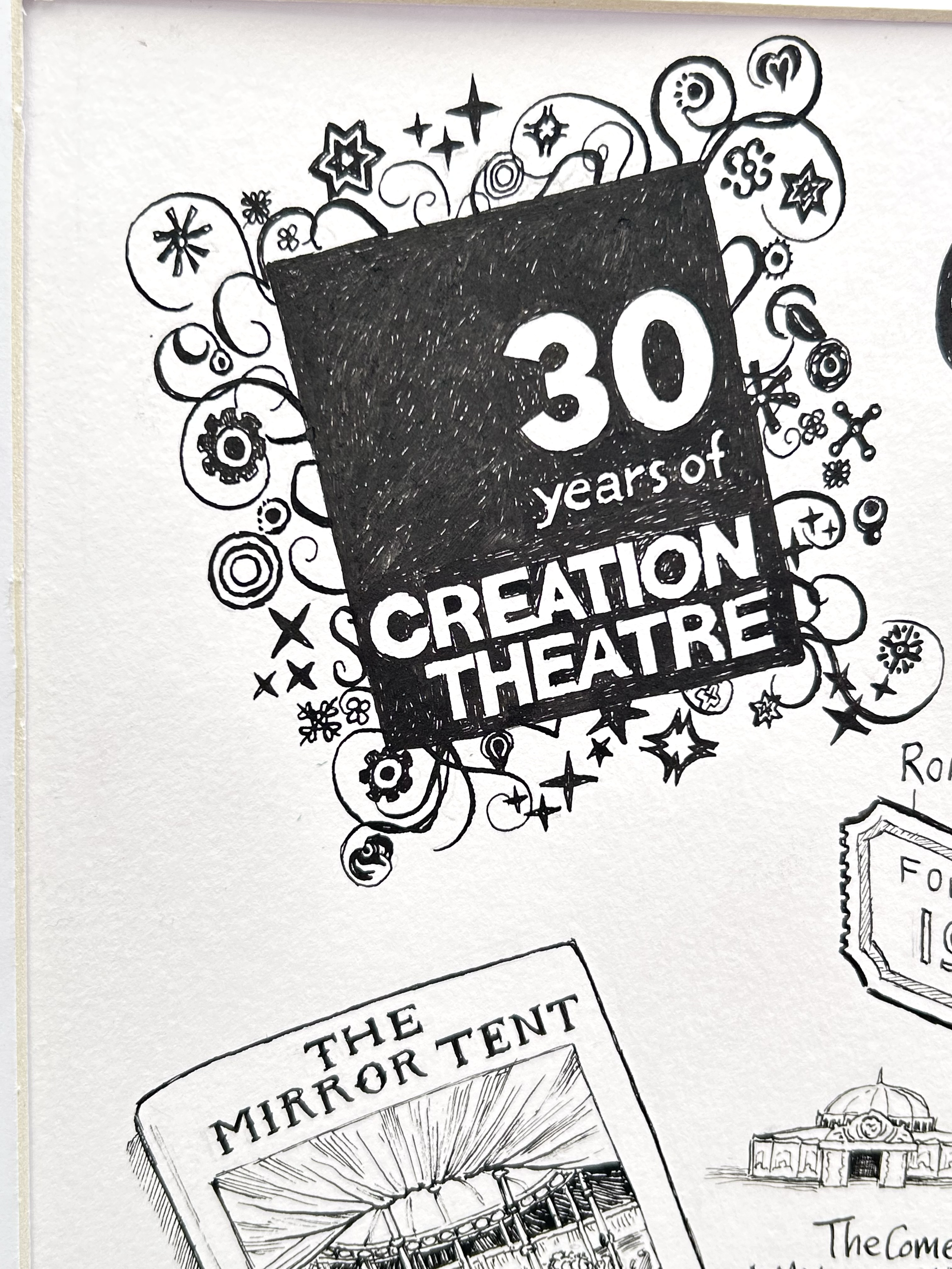 Hand-drawn Creation theatre logo