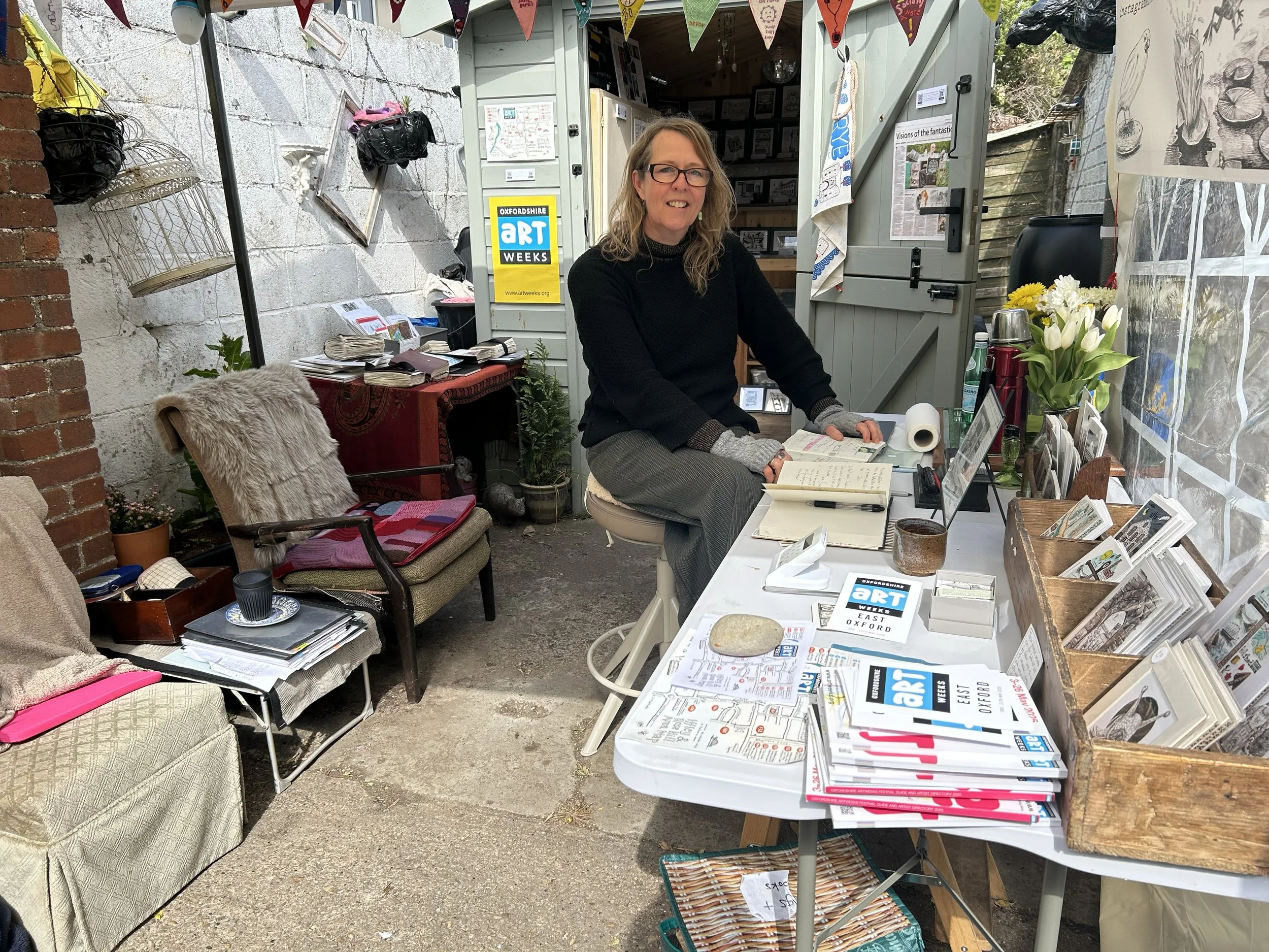 Artweeks 2024 open studio exhibition in my Art Shed.