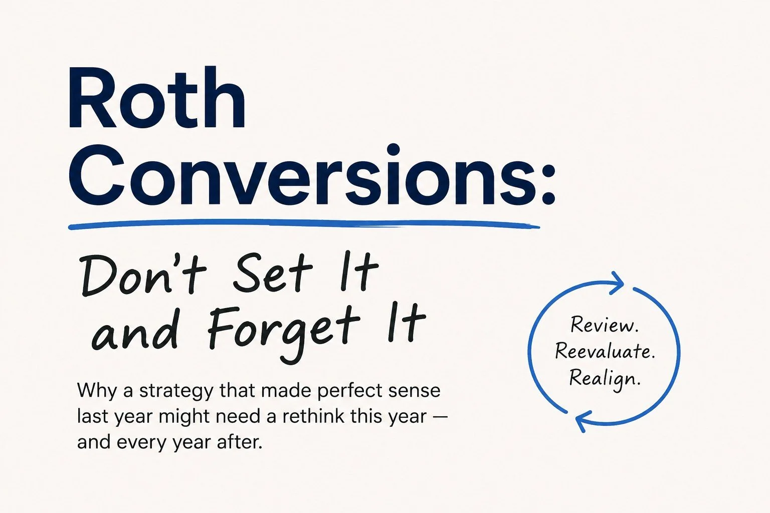 Roth Conversions: Don’t Set It and Forget It