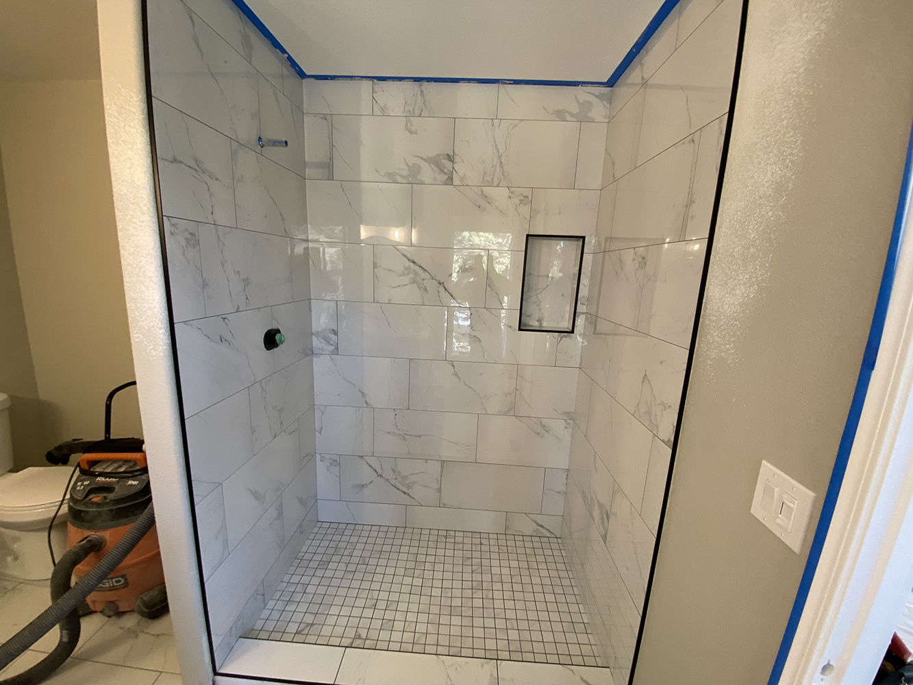 Master Shower, Tile Complete