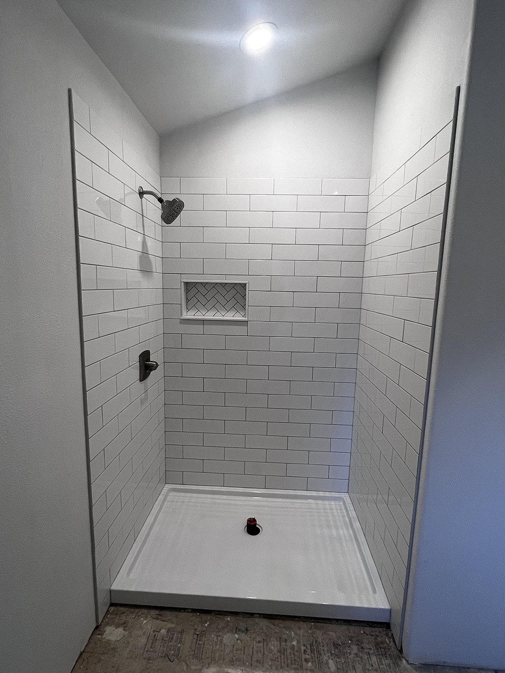 Master Bath—Shower Ready for Grout
