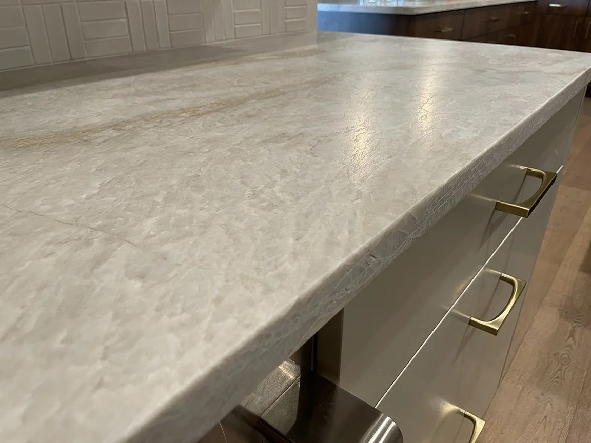 All New Leathered, Taj Majal Countertops