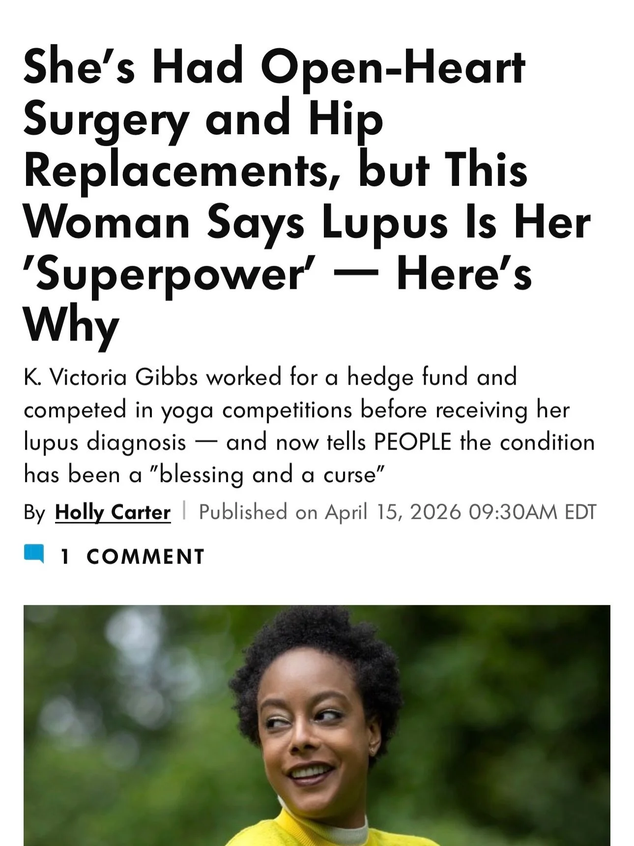 Some of you know me as a yoga teacher. Some of you know I have lupus. But most of you don&rsquo;t know the full story.

This month I shared it &mdash; all of it. The brain fog so bad I navigated home by the color of the train line.

The open heart su