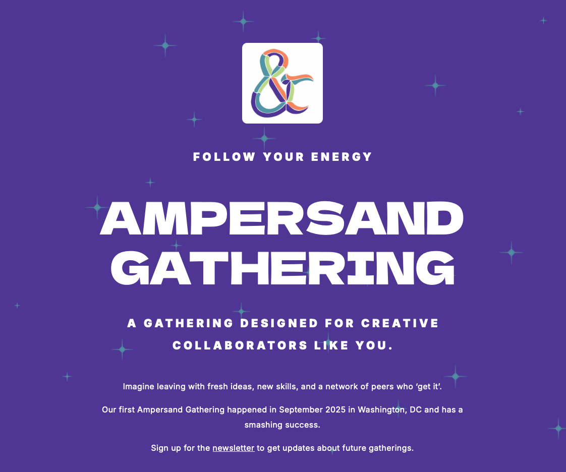 Portfolio: Landing page for the Ampersand Gathering