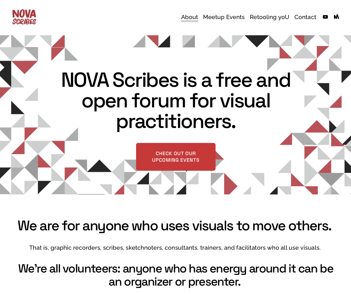 Portfolio: NOVA Scribes Meetup Website