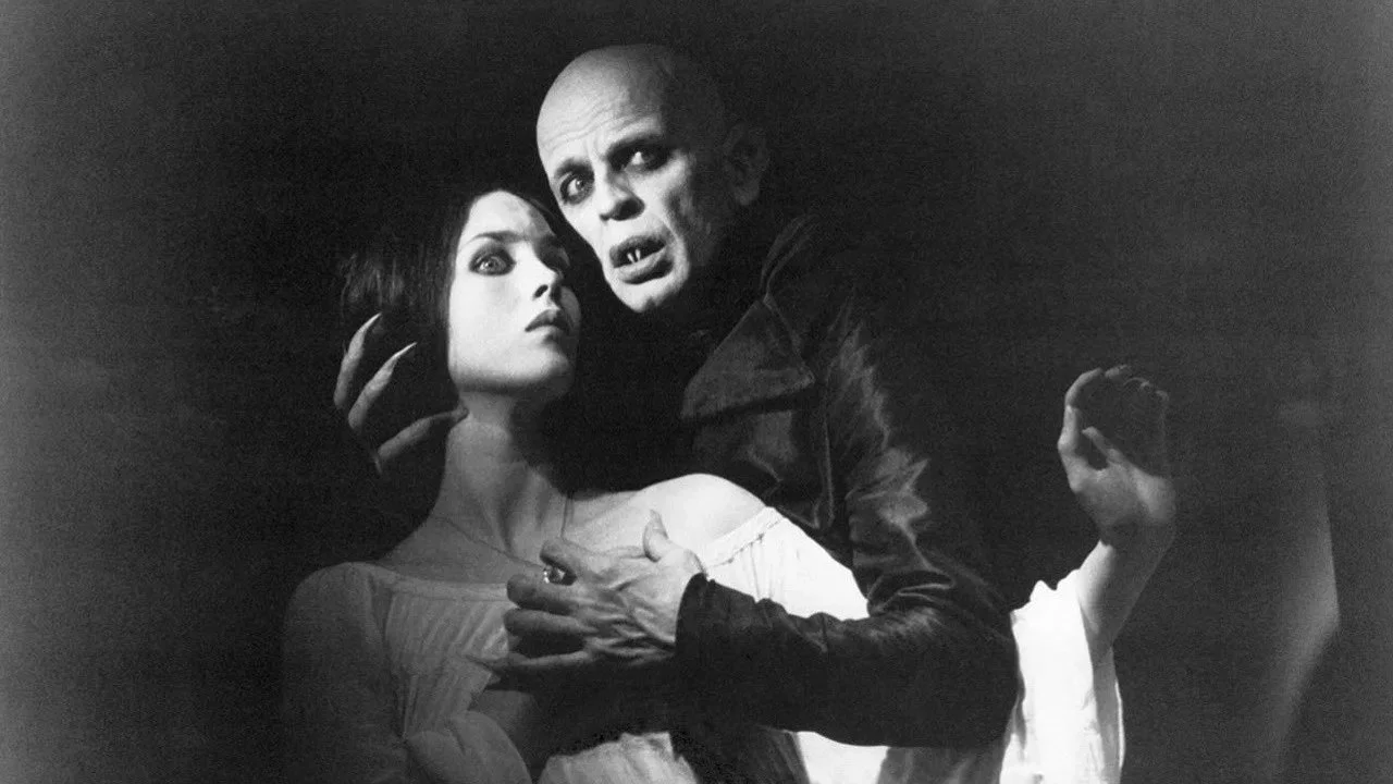 Nosferatu embraces Lucy in Herzog's Nosferatu the Vampyre